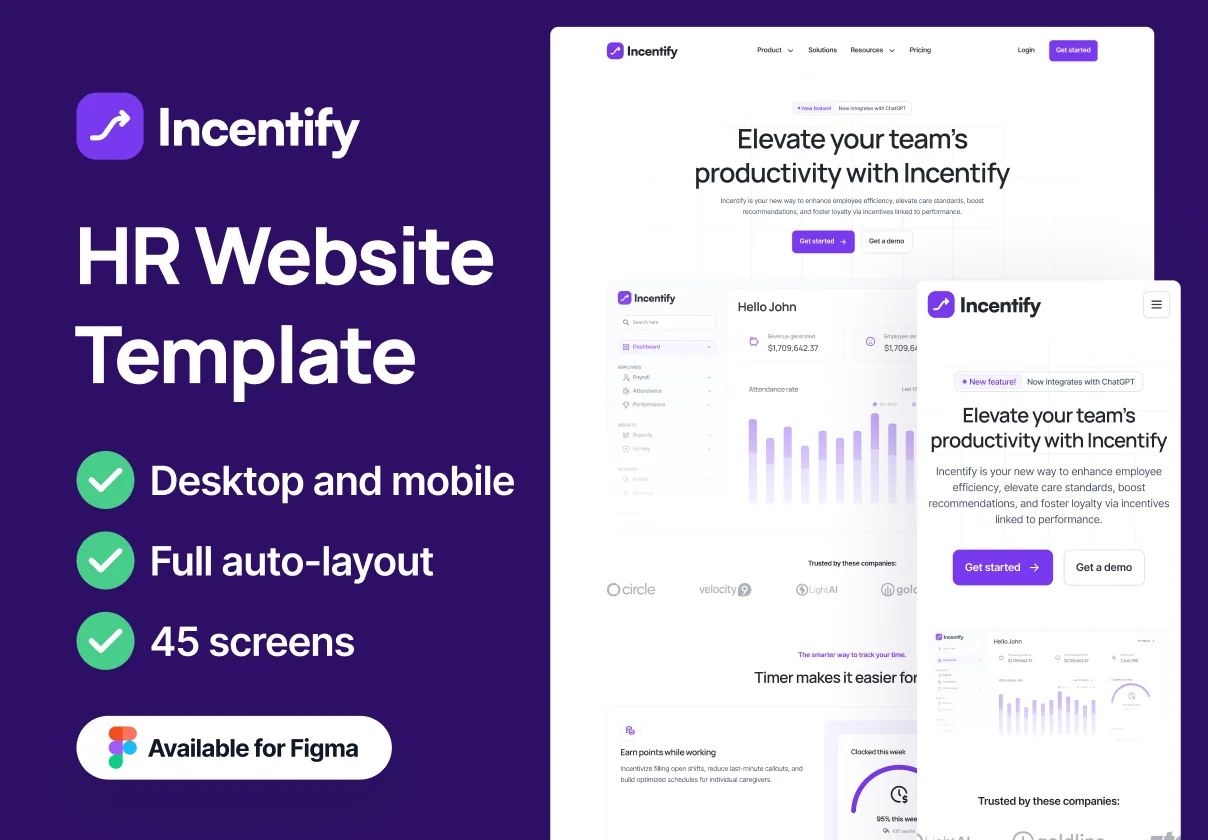 Incentify - Framer and Figma Template