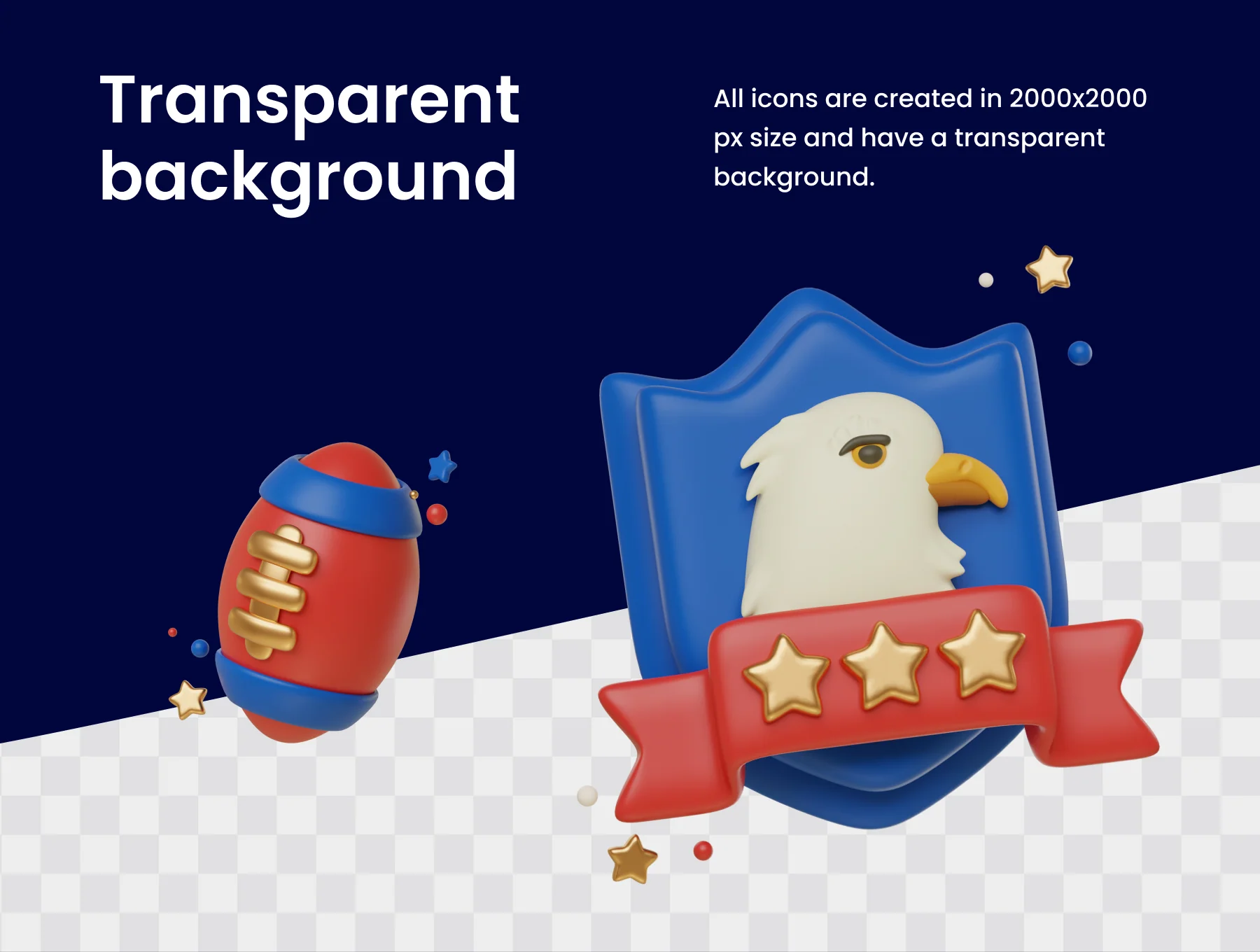 Independence Day 3D Icons Set 5