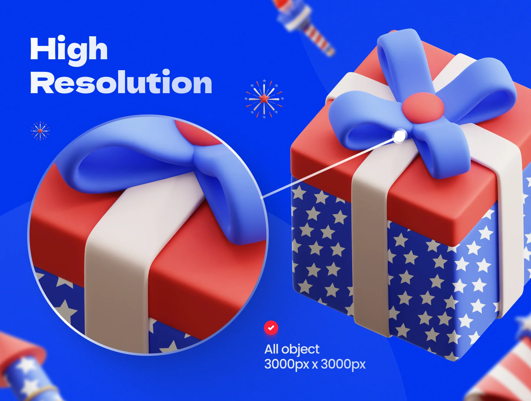 Independence Day 3D Illustrations 3