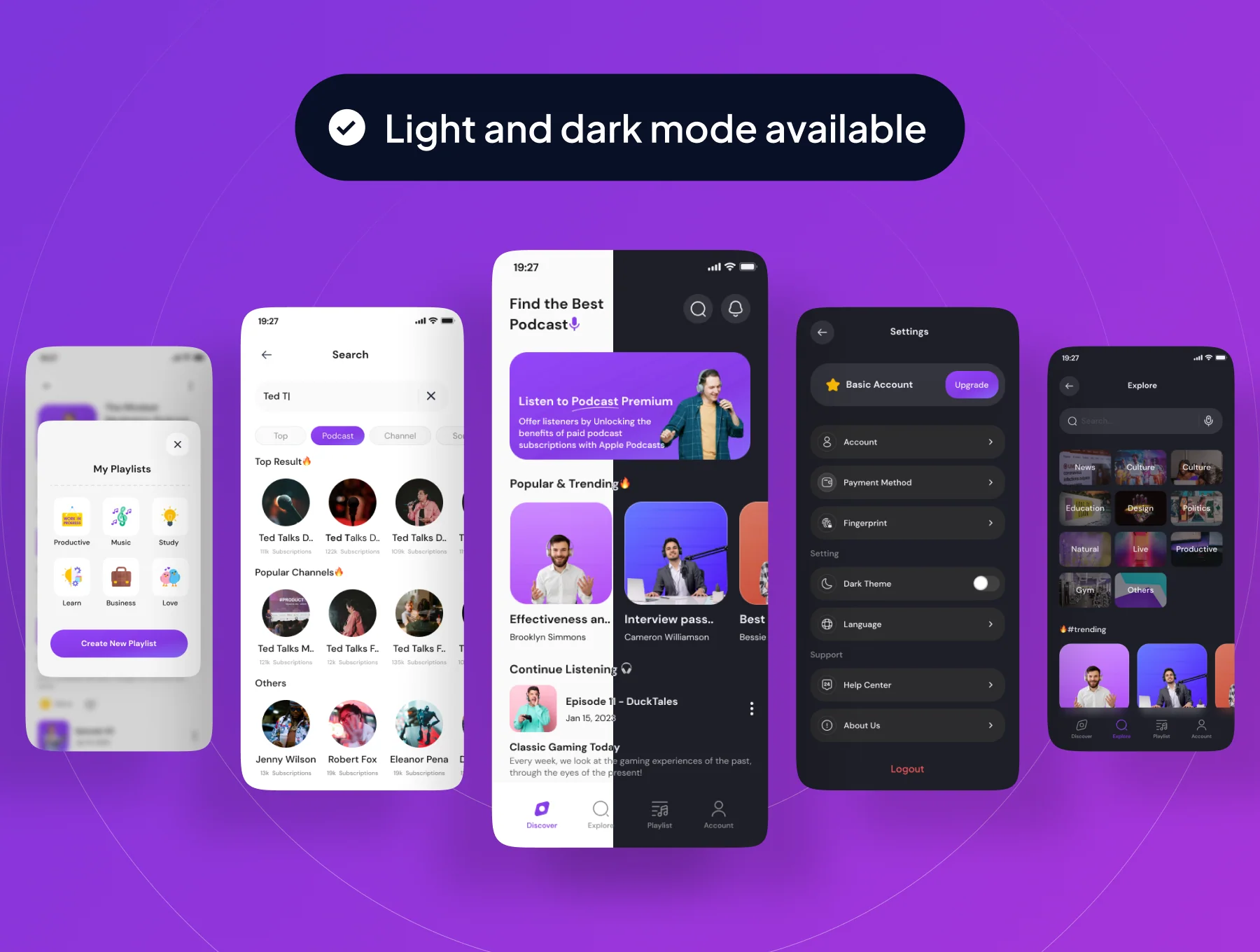 INDOCAST - Podcast Mobile App UI Kit 7