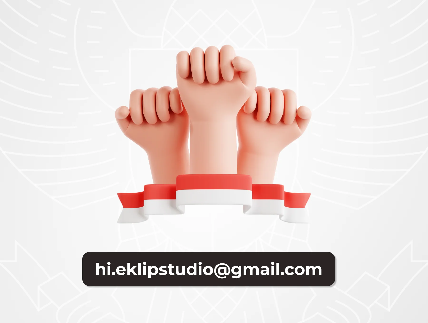 Indonesia Hero Day 3D Icon Set 6