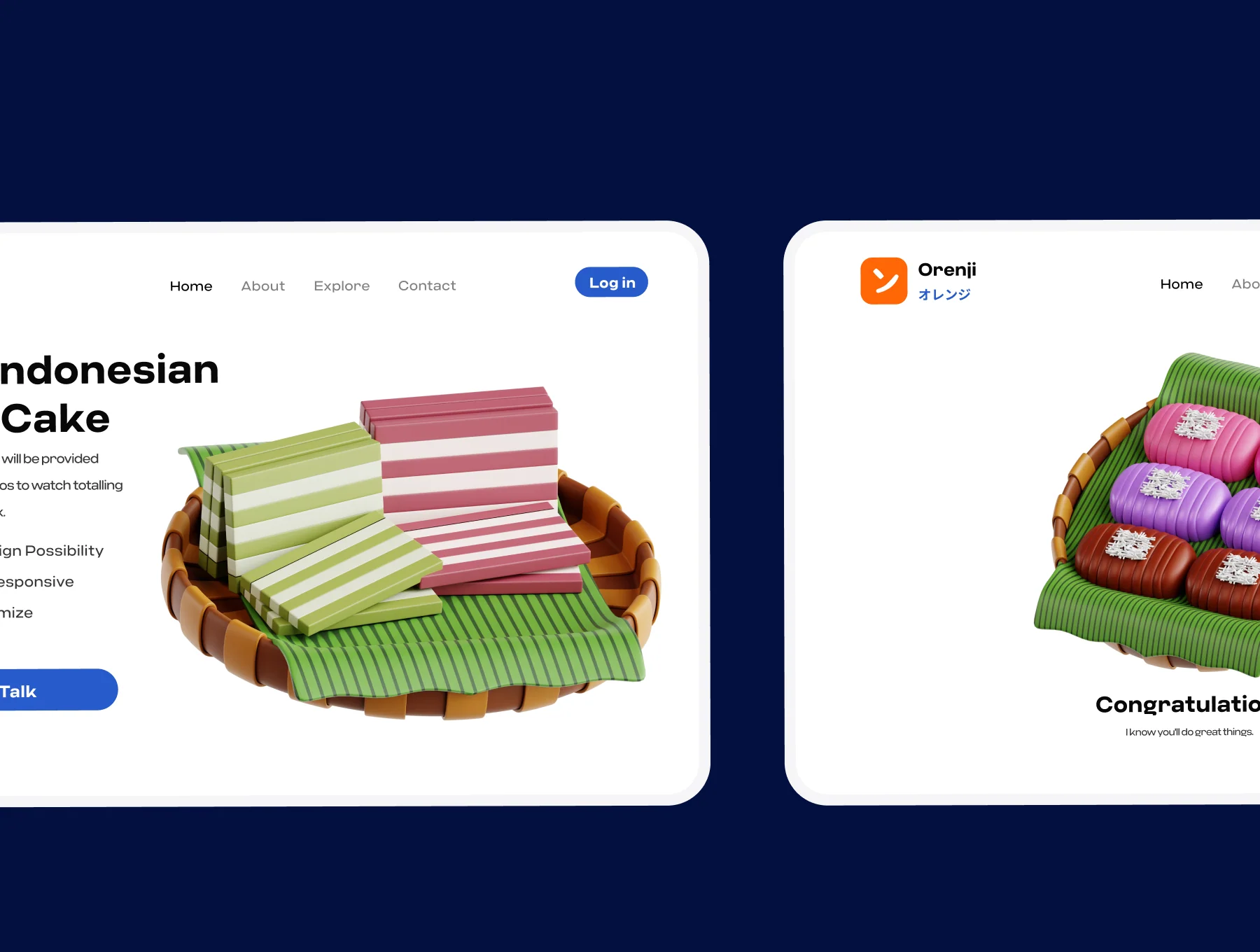Indonesian Traditional Food 3D Icon pack 6
