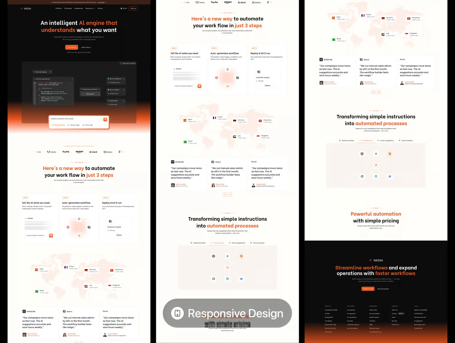 Infera – AI Workflow Automation Landing Page (Figma) 3