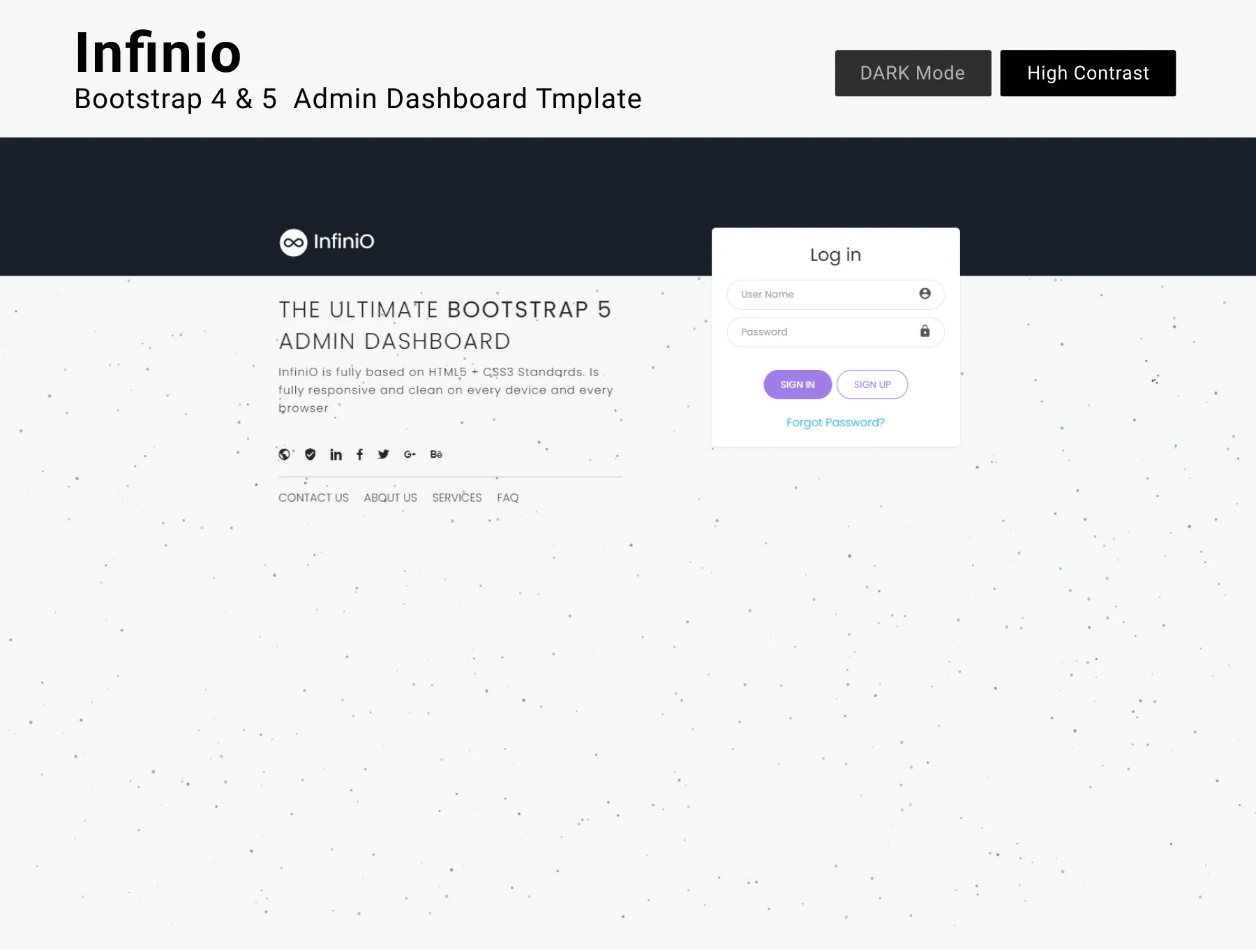 Infinio Bootstrap Admin Dashboard Template 2