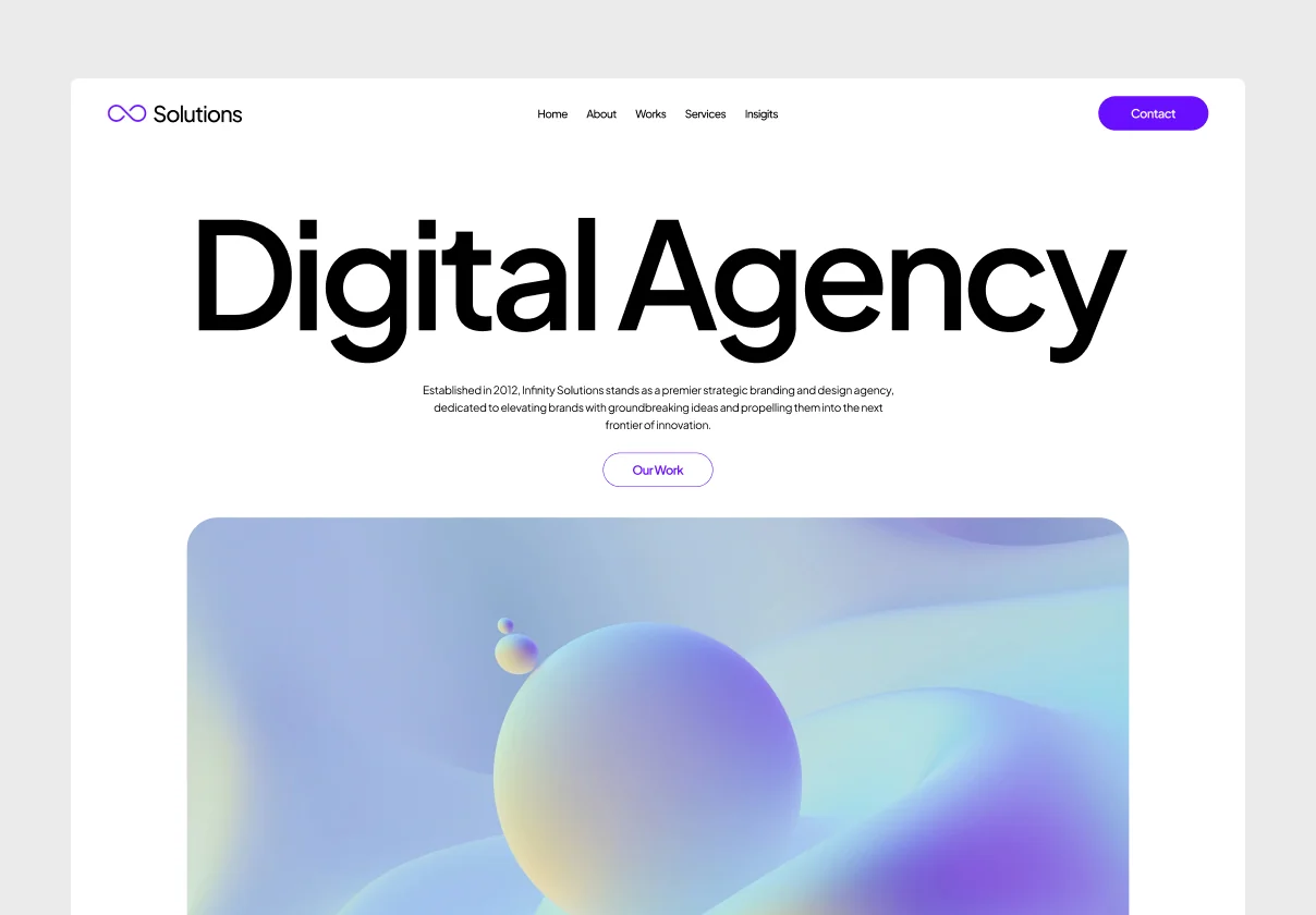 Infinity Digital agency - Framer Template for agencies