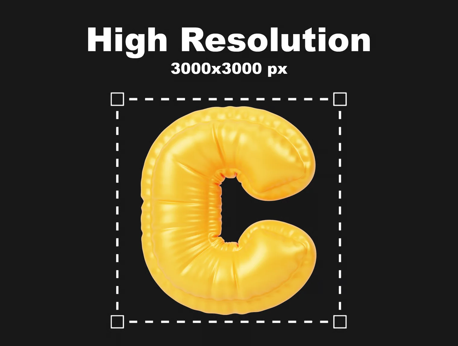 Inflate Alphabet 3D Icon Pack 3