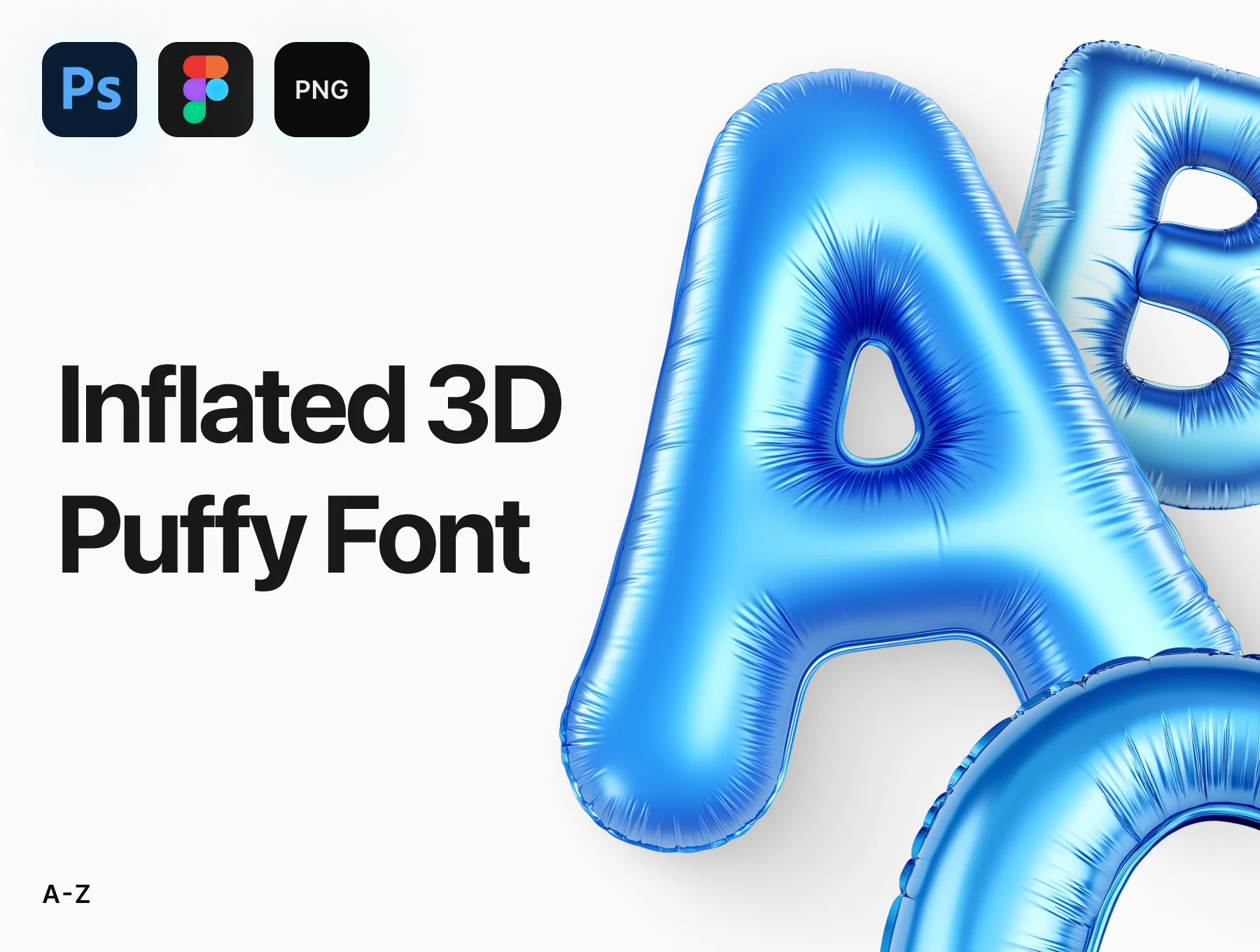 Inflated 3D Puffy Font