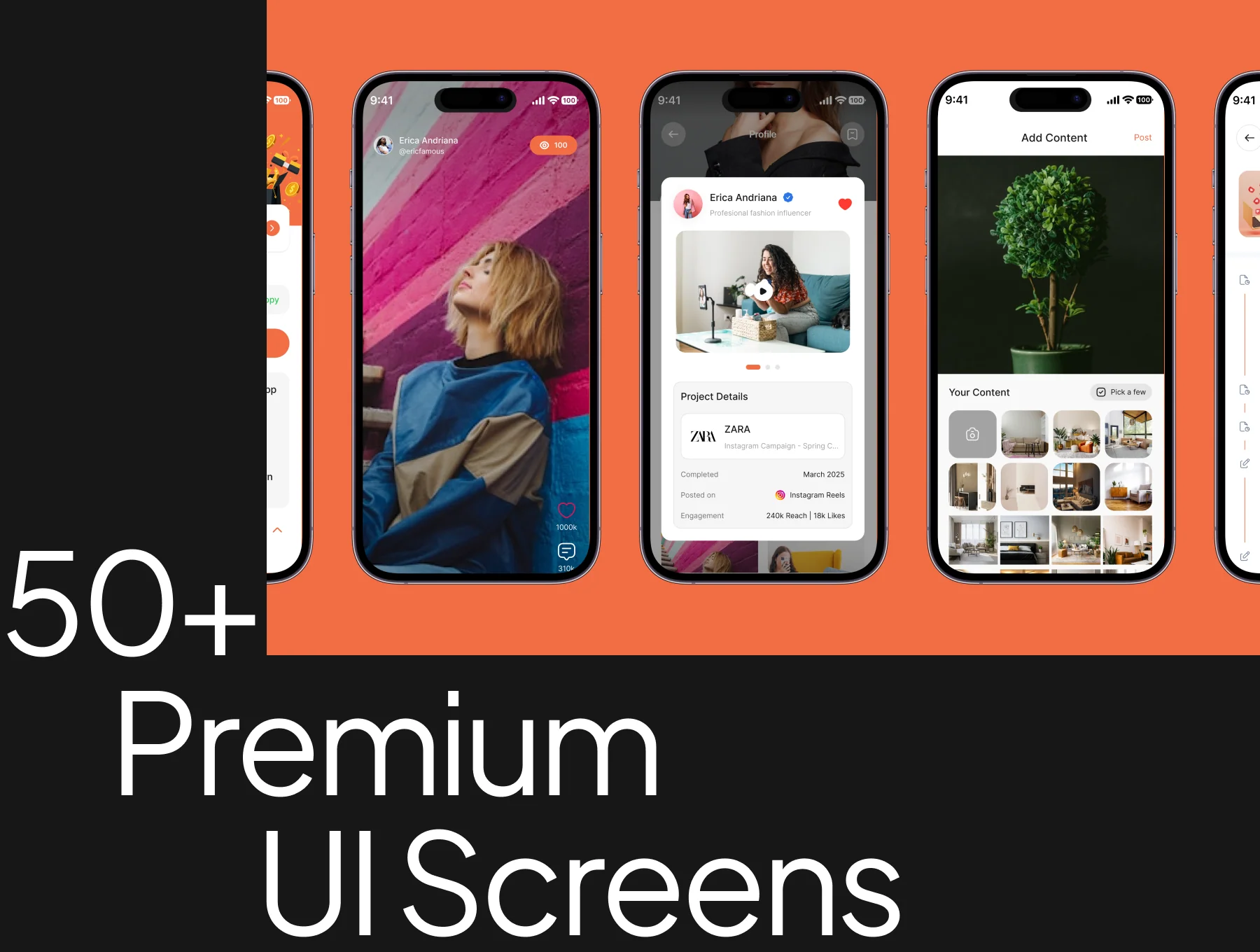 Influencer Mobile App UI Kit 6