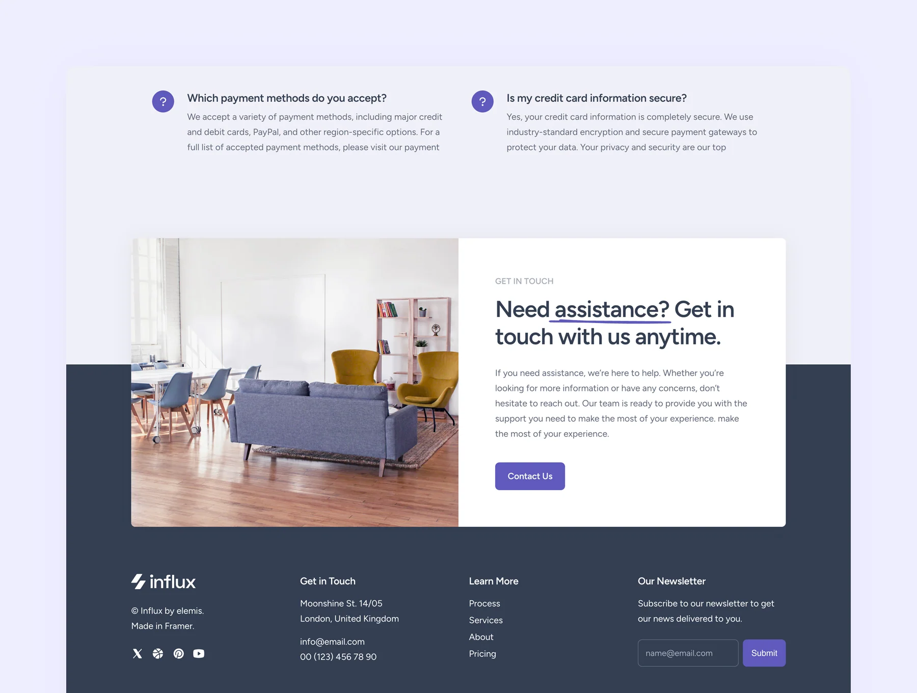 Influx - Startup Framer Template 4