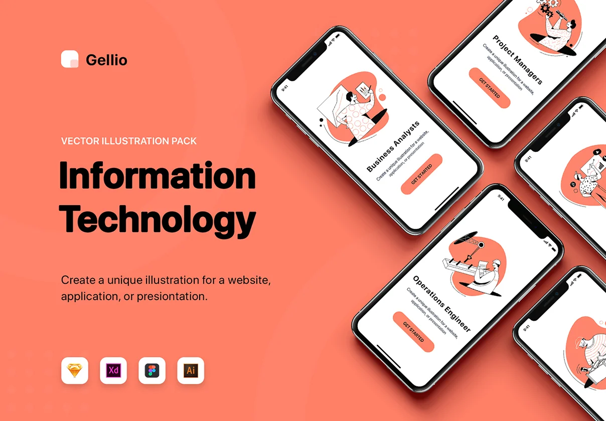 Information Technology Illustration Pack