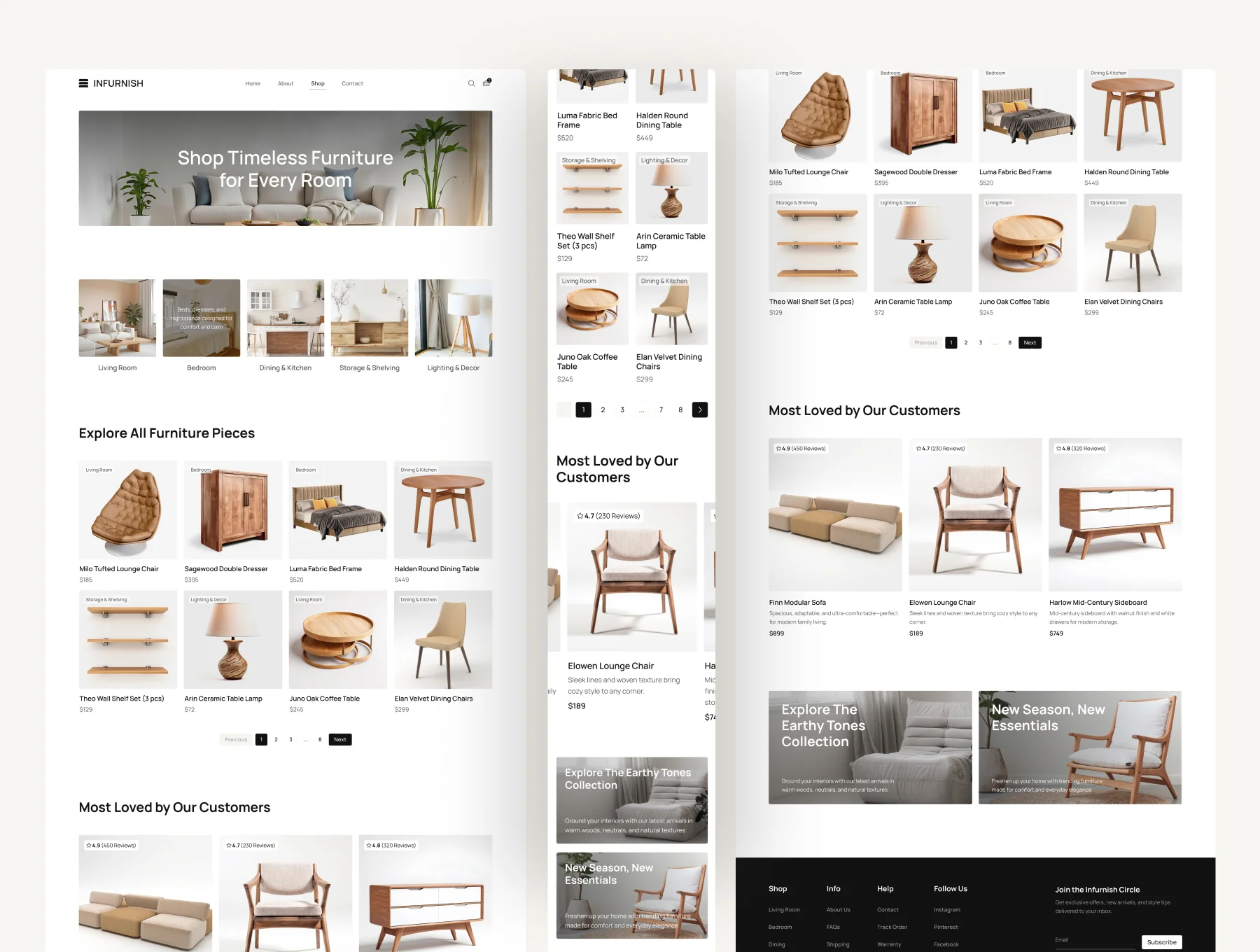 Infurnish - Furniture E-Commerce Website UI Figma Template 3