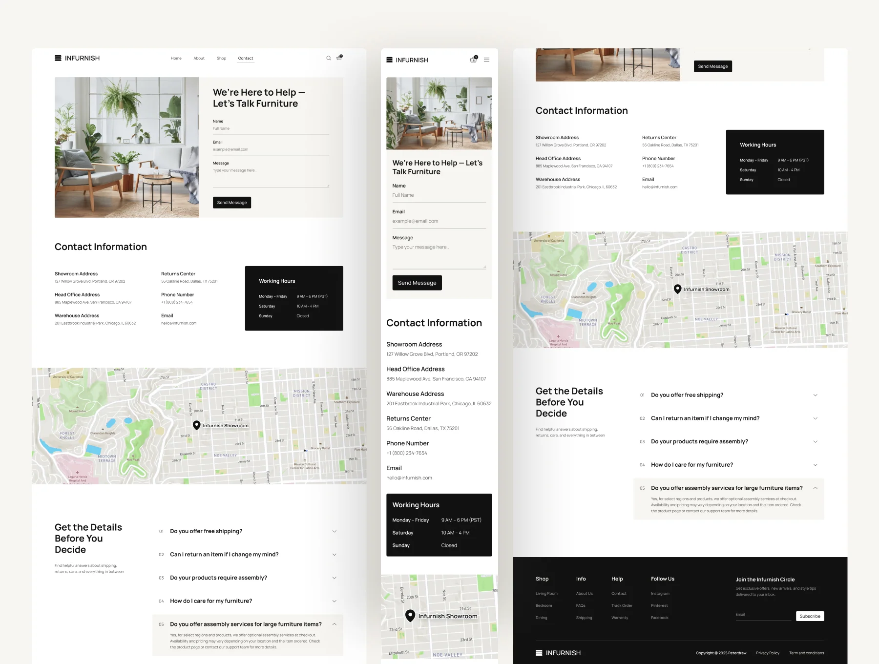 Infurnish - Furniture E-Commerce Website UI Figma Template 5
