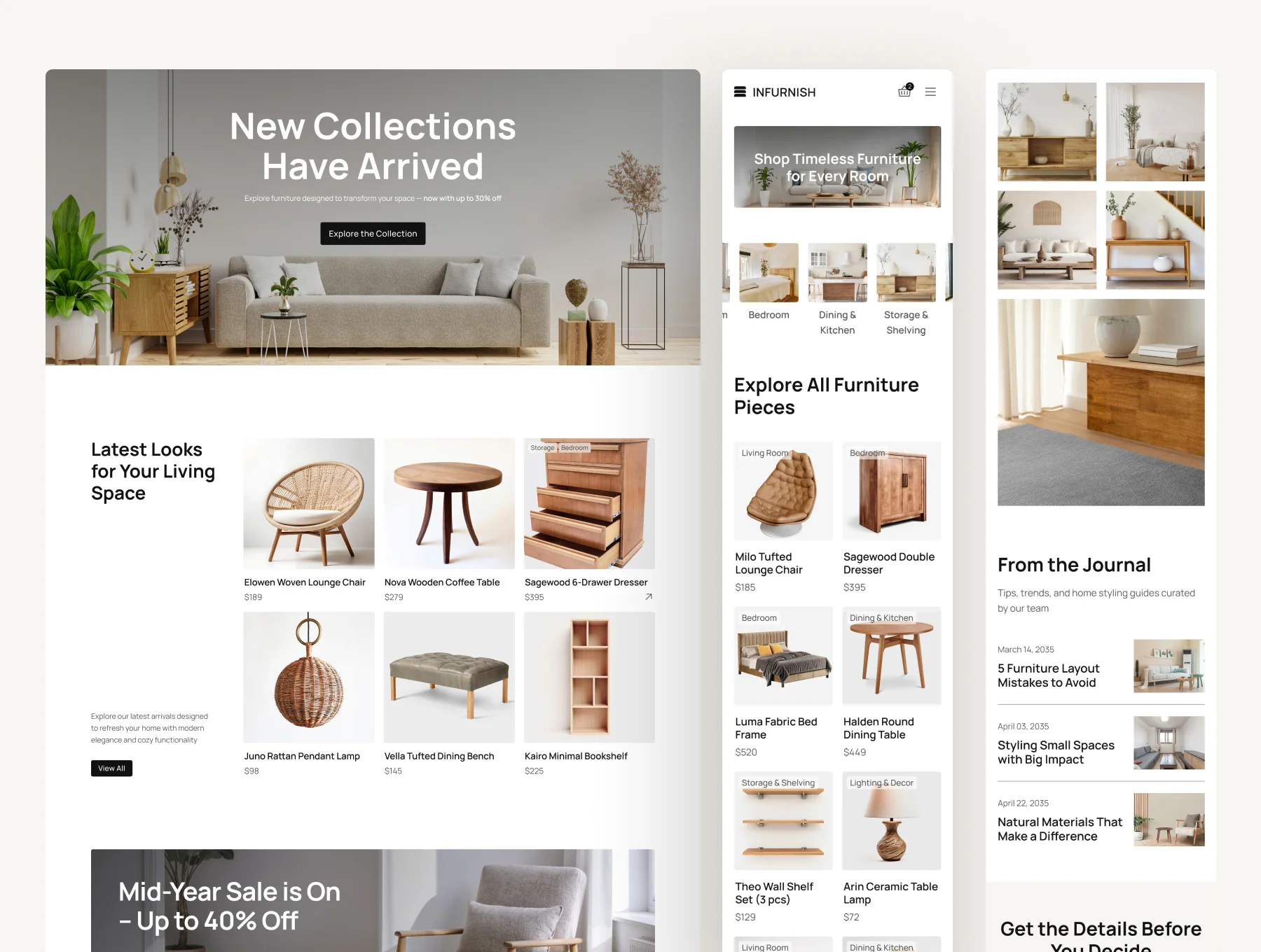 Infurnish - Furniture E-Commerce Website UI Figma Template 6