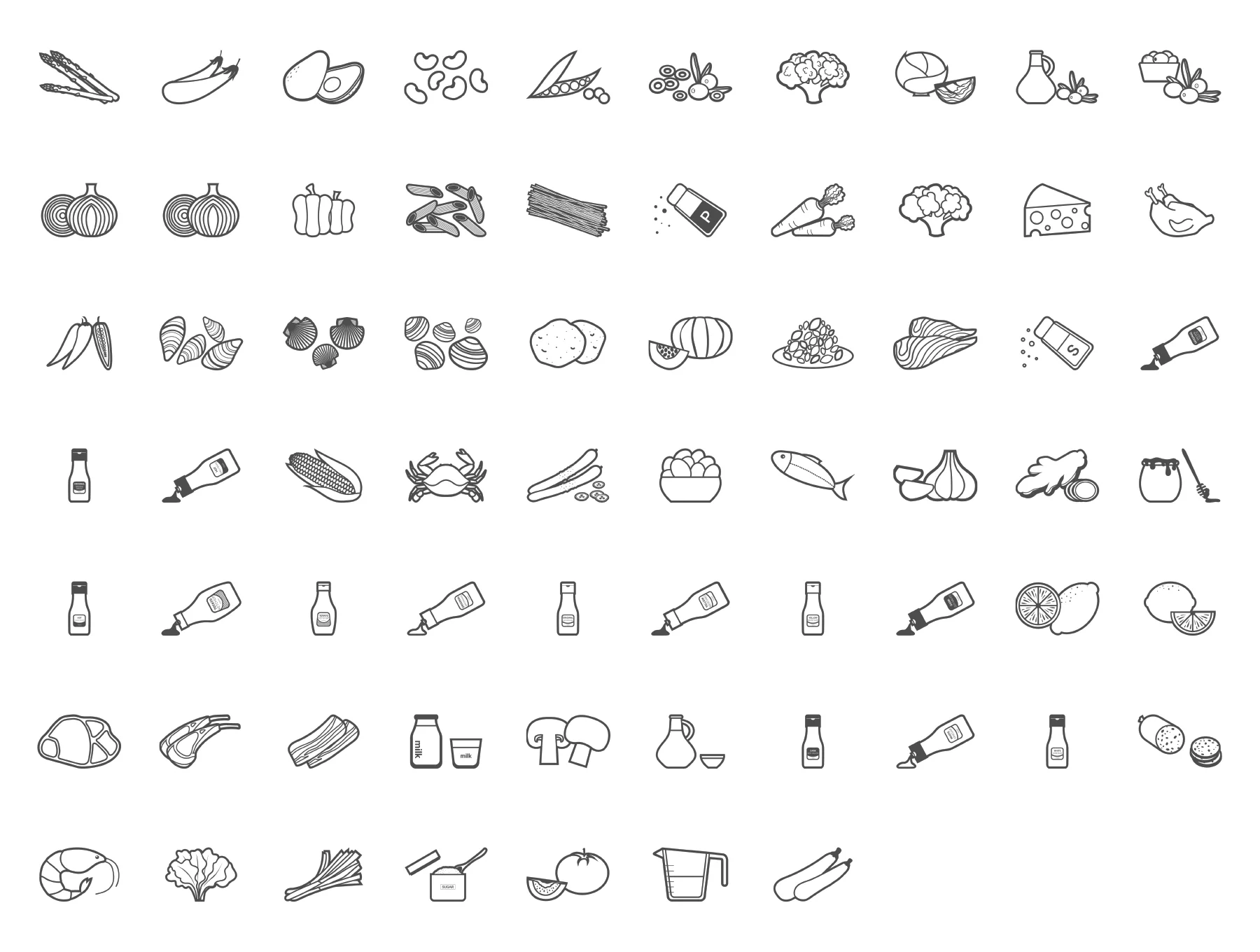 Ingredients Icon Set 4