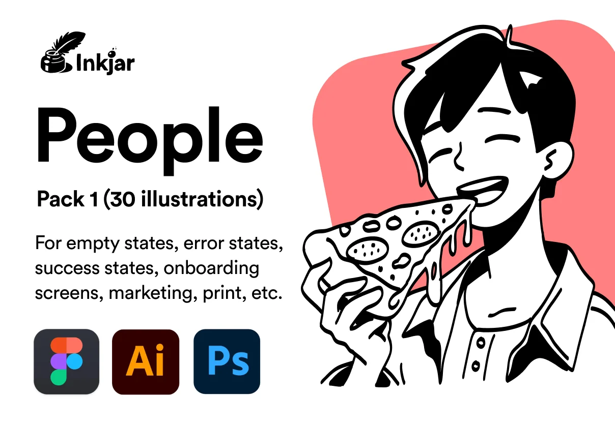 InkJar People Illustrations - Pack 1