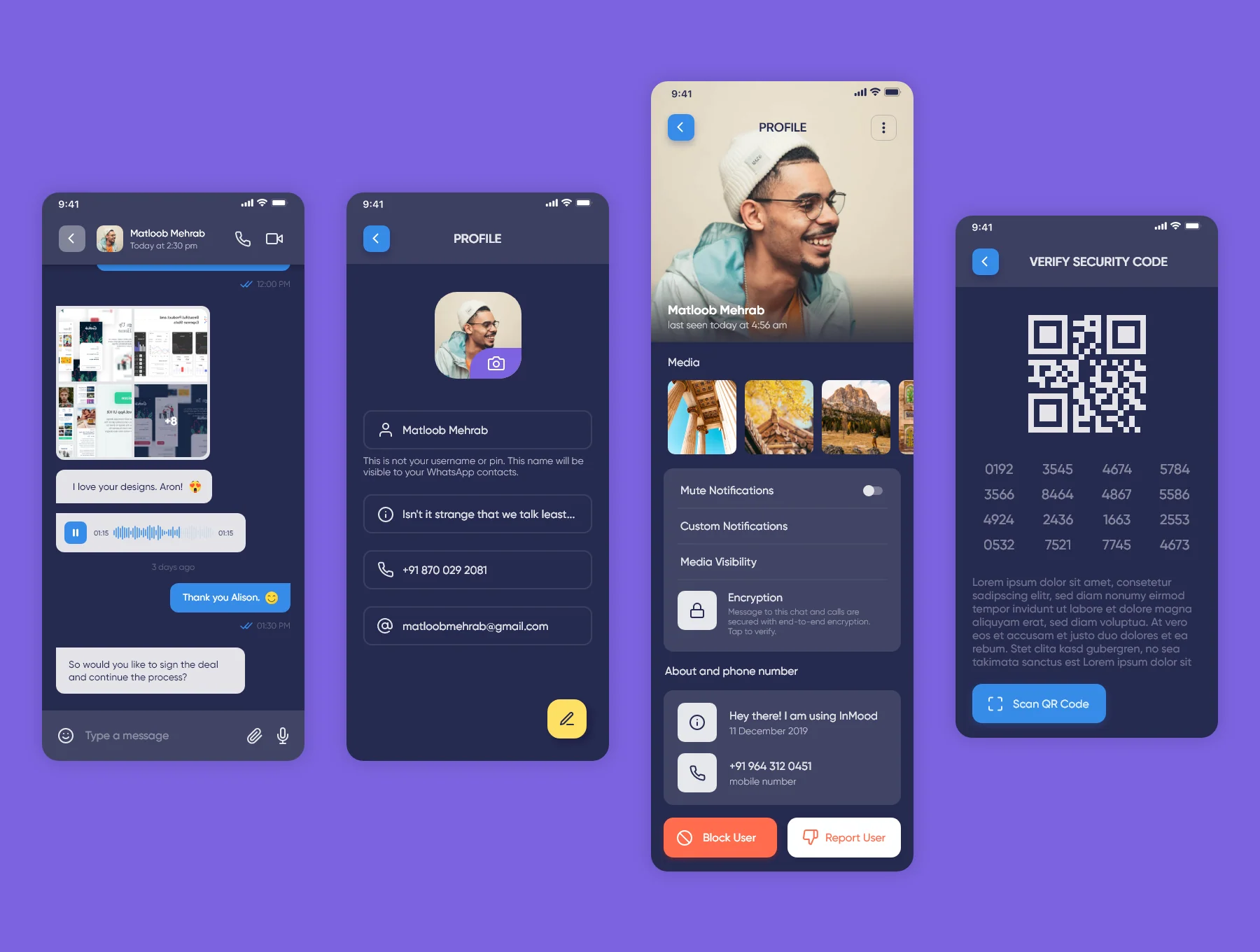 InMood Social Messaging App UI Kit 4