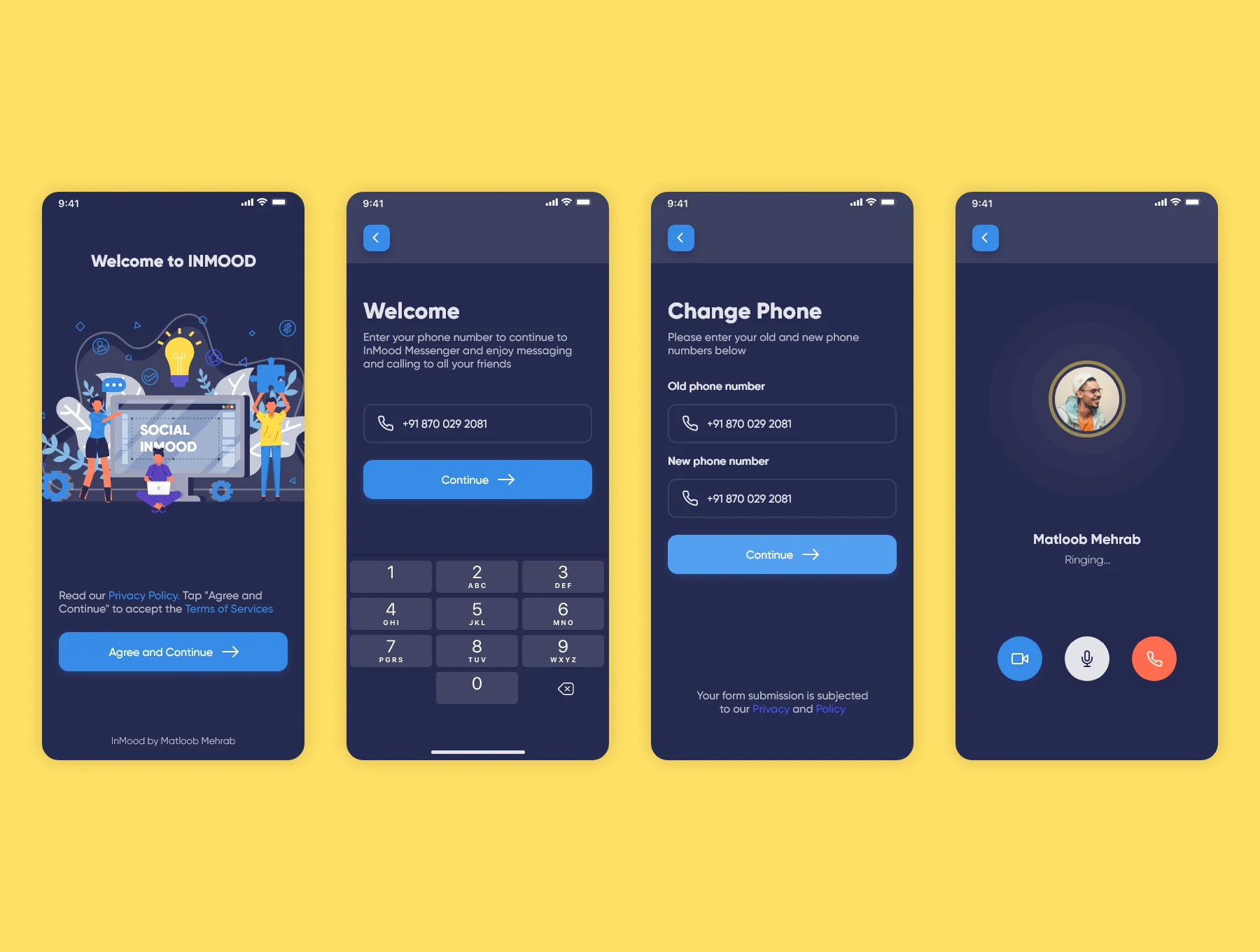 InMood Social Messaging App UI Kit 5