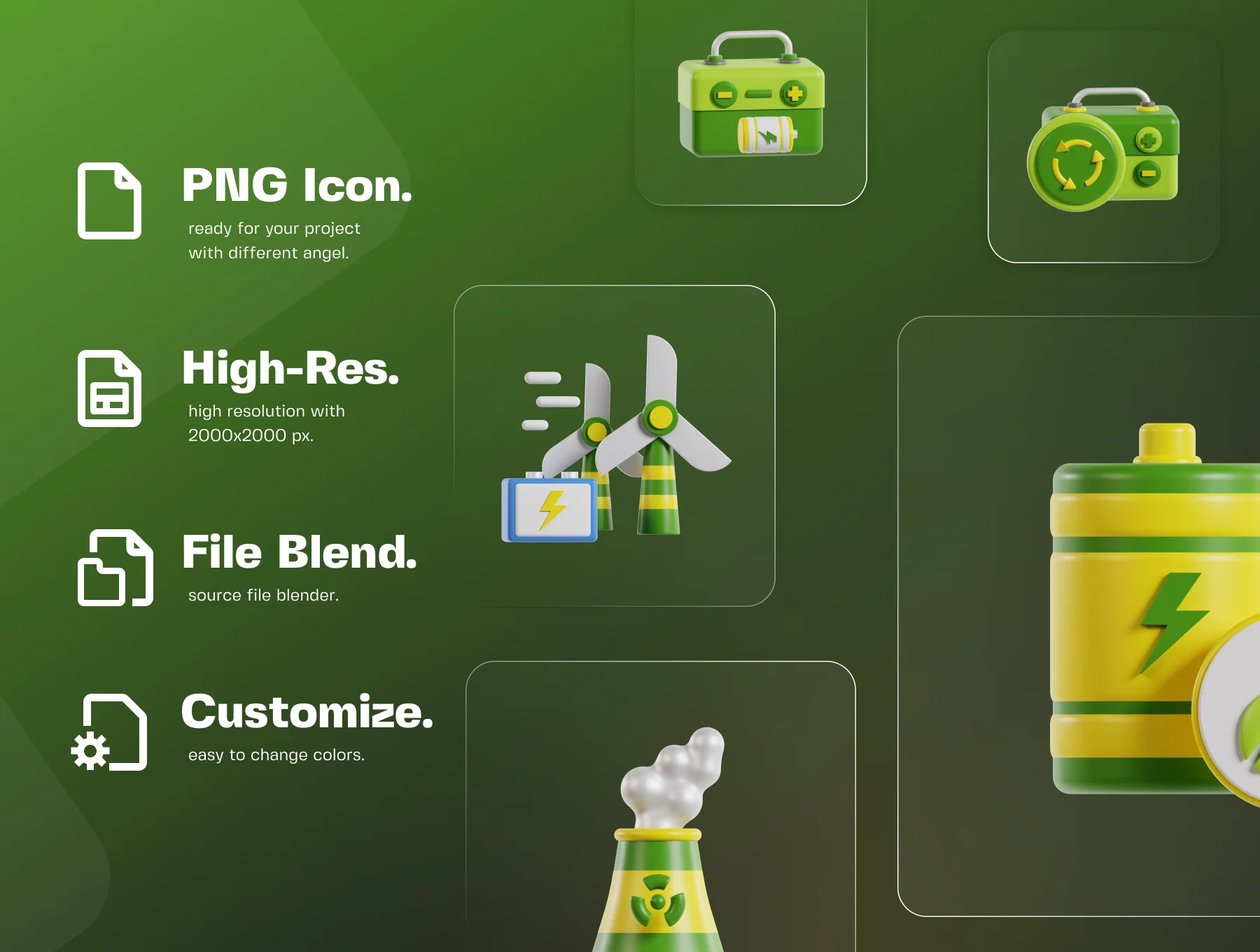 Innovative Energy 3D Icon Pack 2