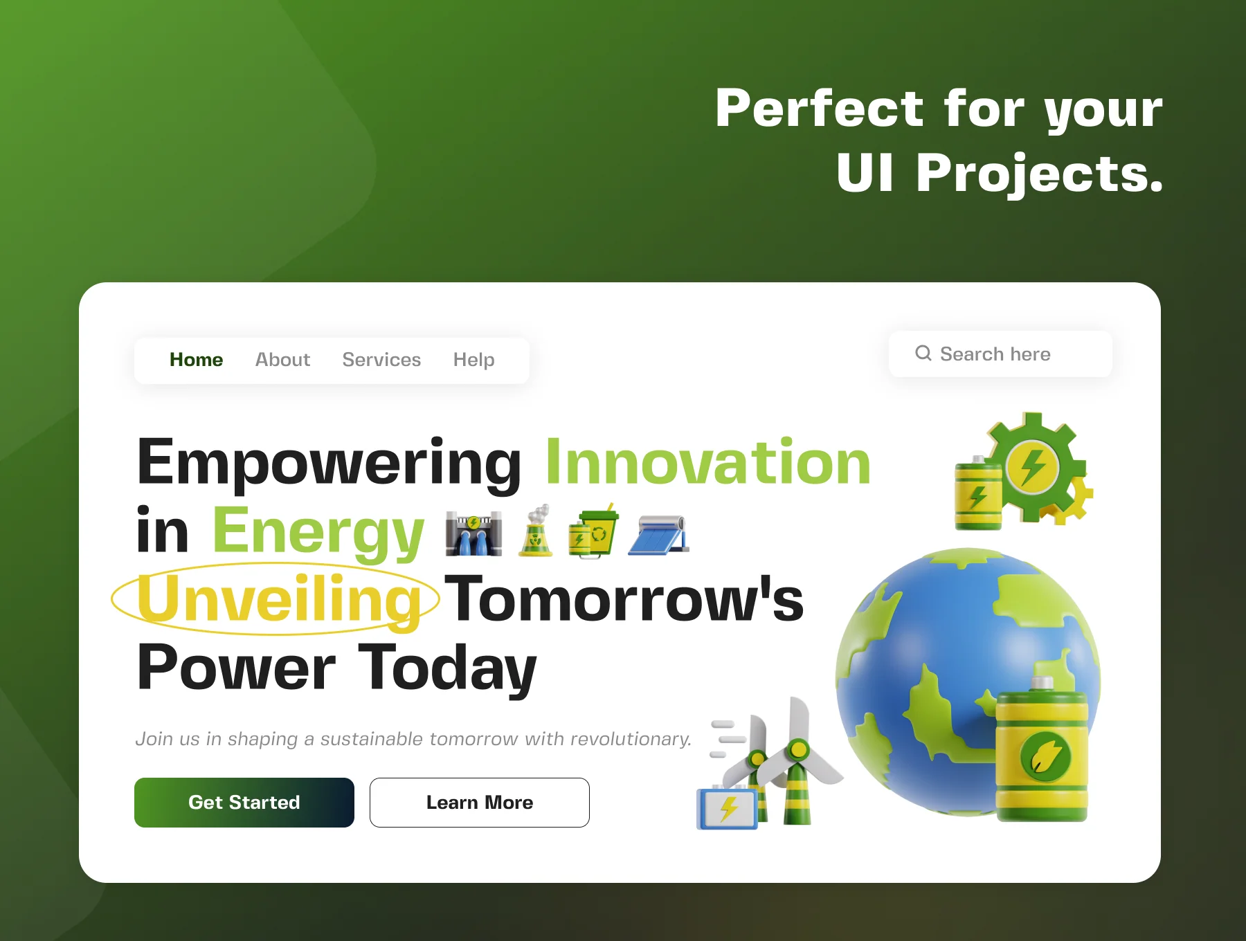 Innovative Energy 3D Icon Pack 6