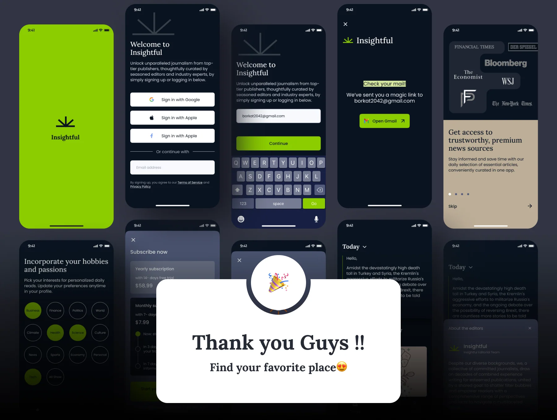 Insightful News Mobile App Design 8
