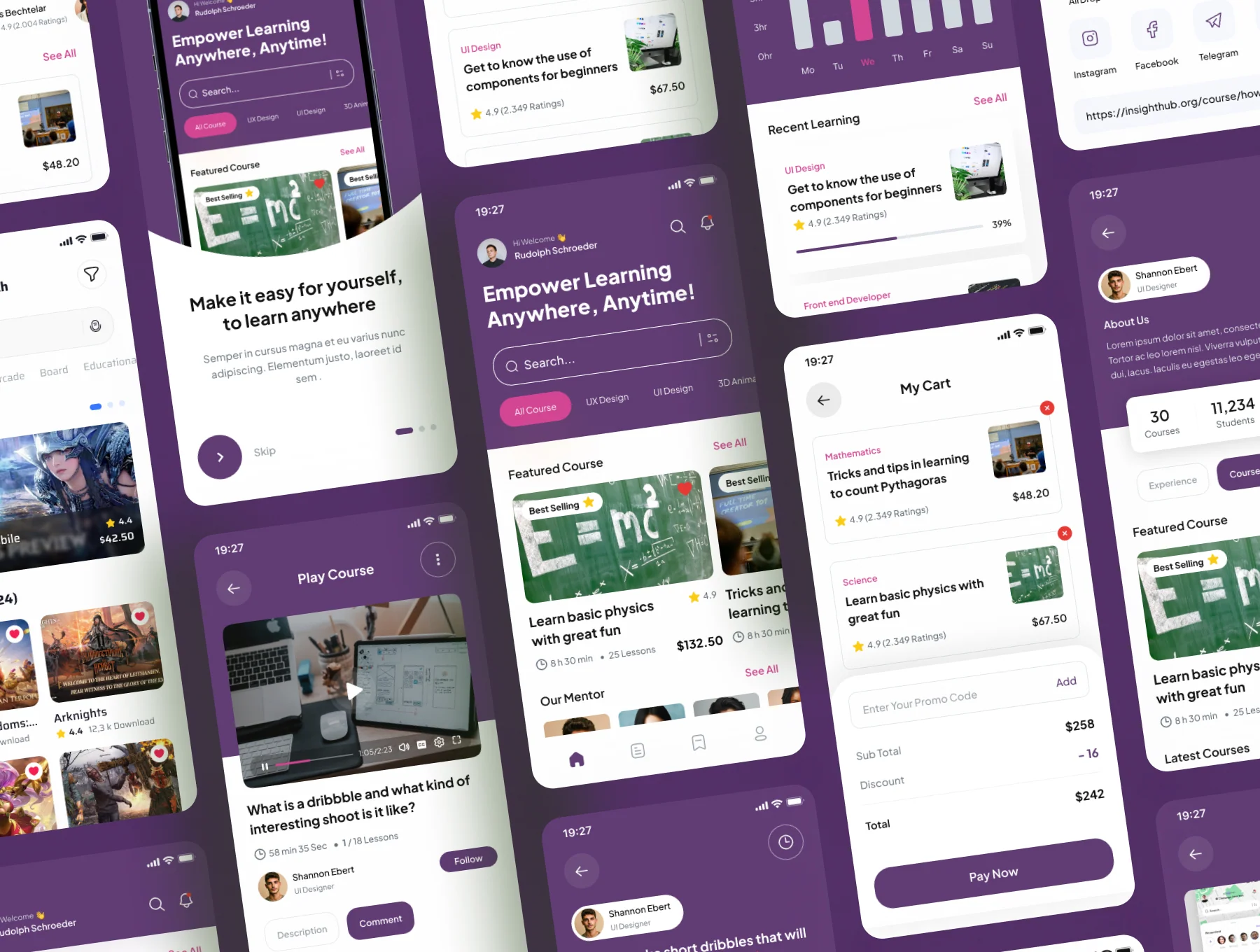 InsightHub - Online Courses Mobile App UI Kits 5