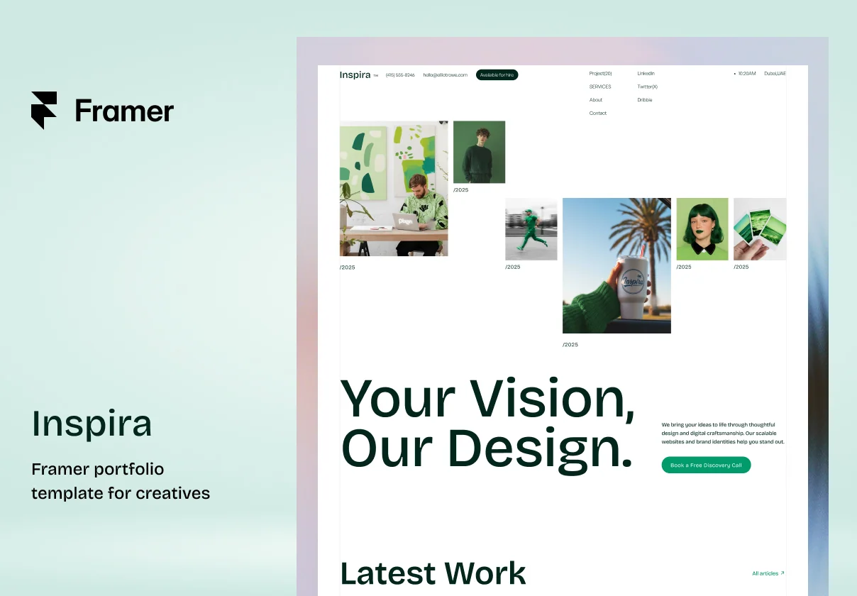 Inspira - Portfolio Template for Creatives