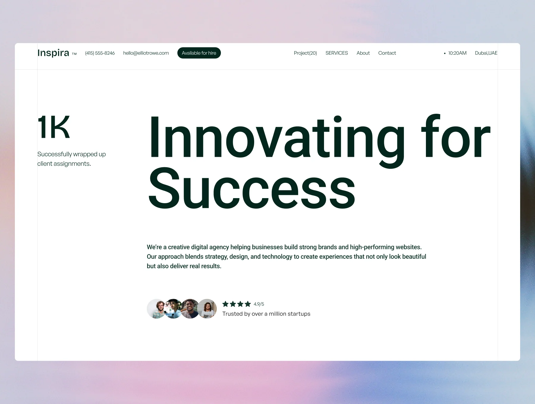 Inspira - Portfolio Template for Creatives 2