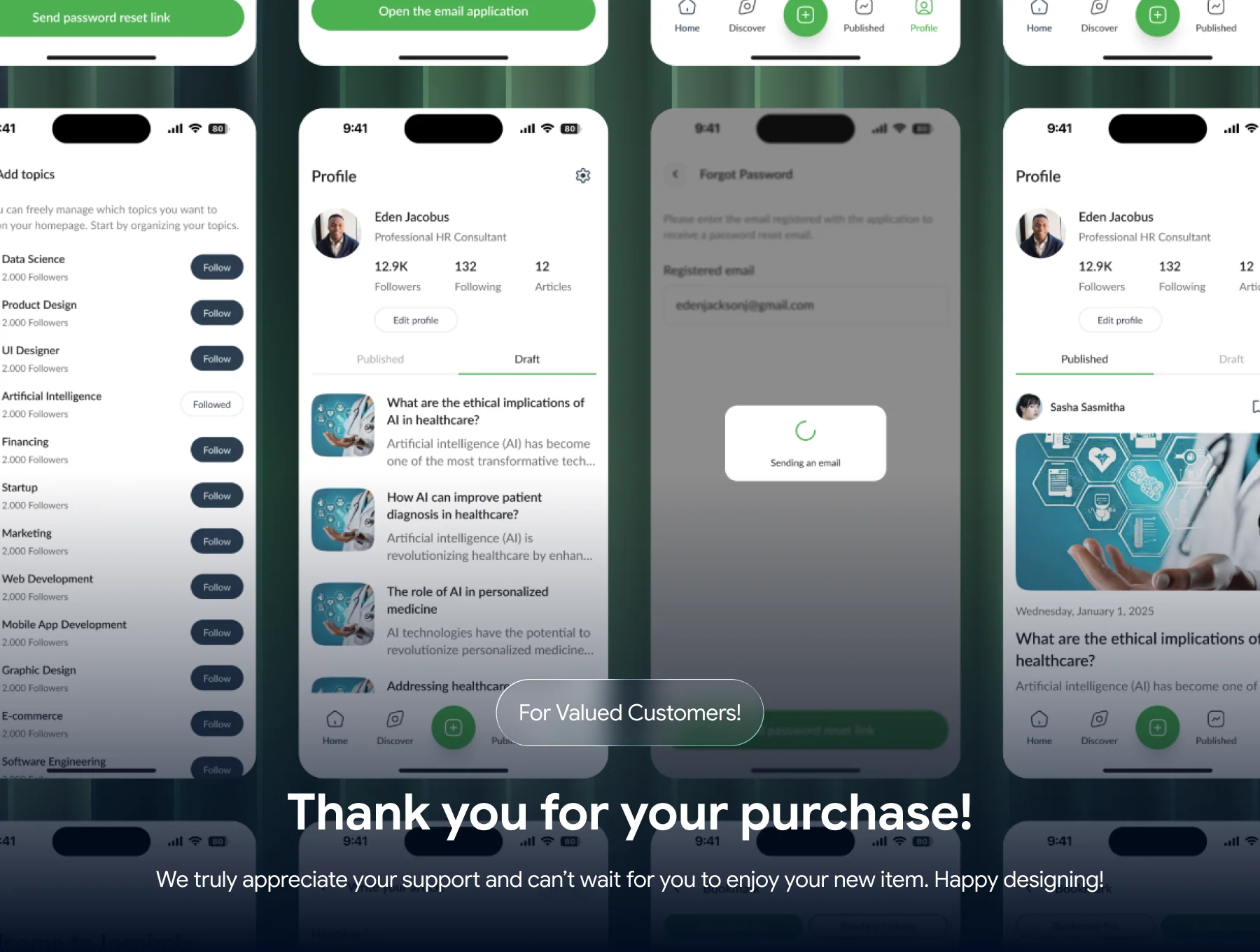 Inspirely - Blog & News App UI Kit 8