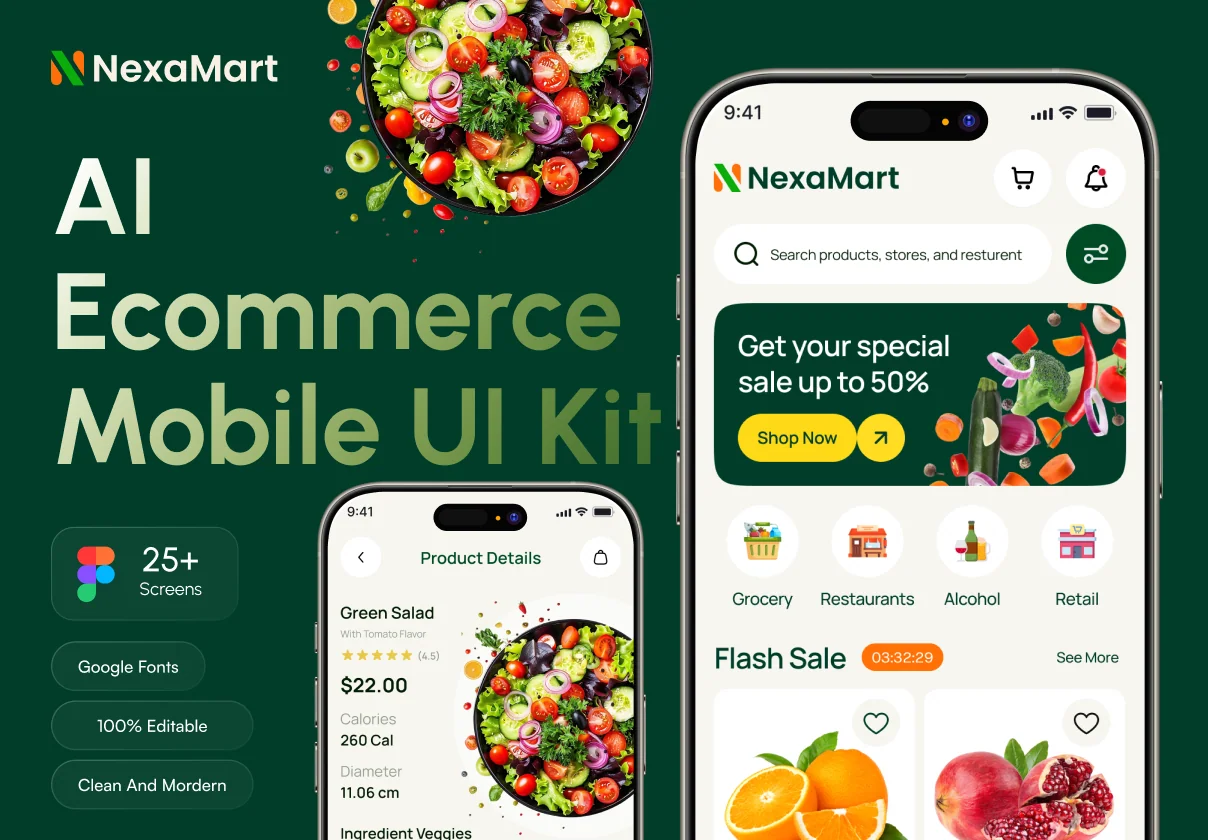NexaMart - AI Ecommerce Mobile App UI Kit
