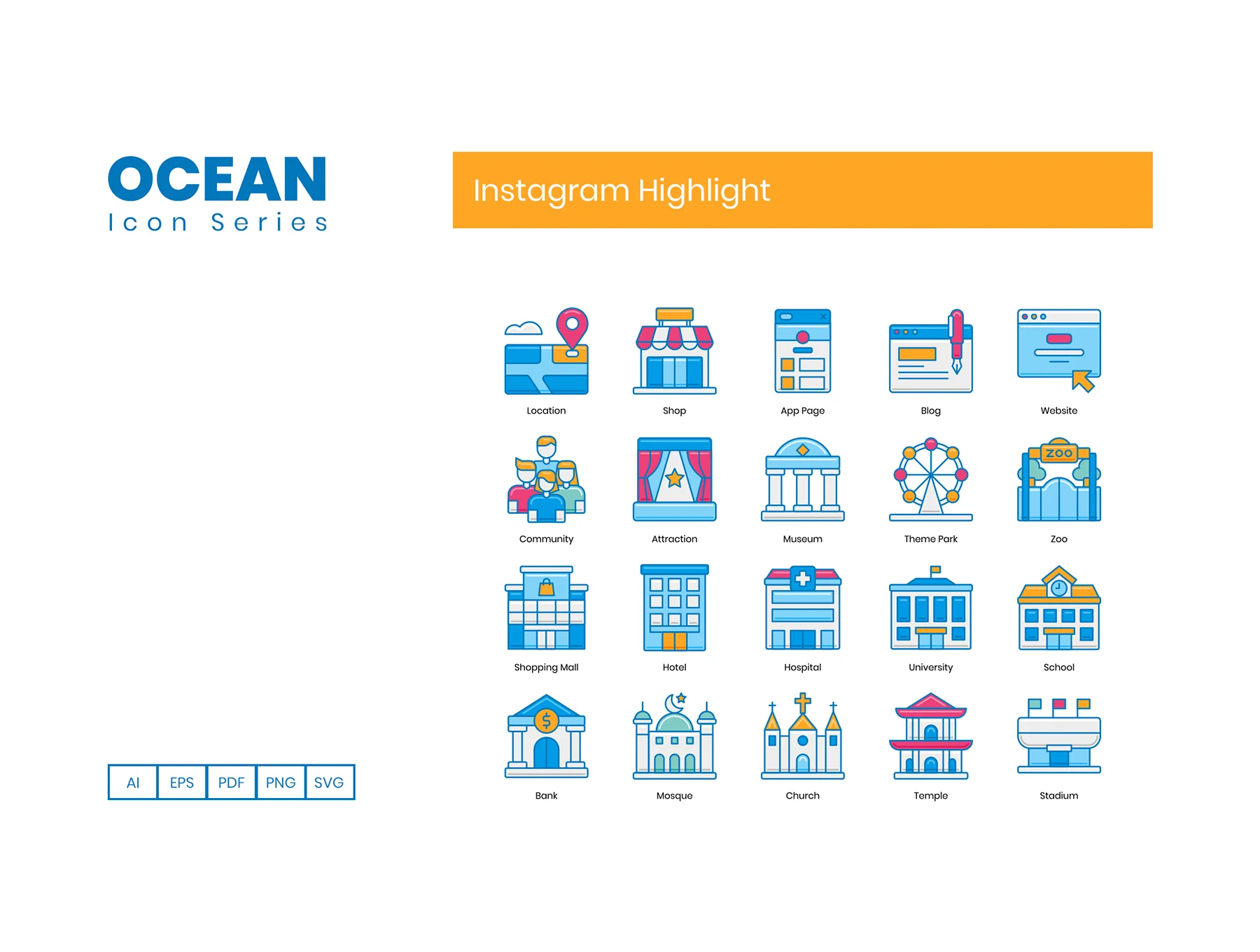 105 Instagram Highlight Cover Icons | Ocean Series 3