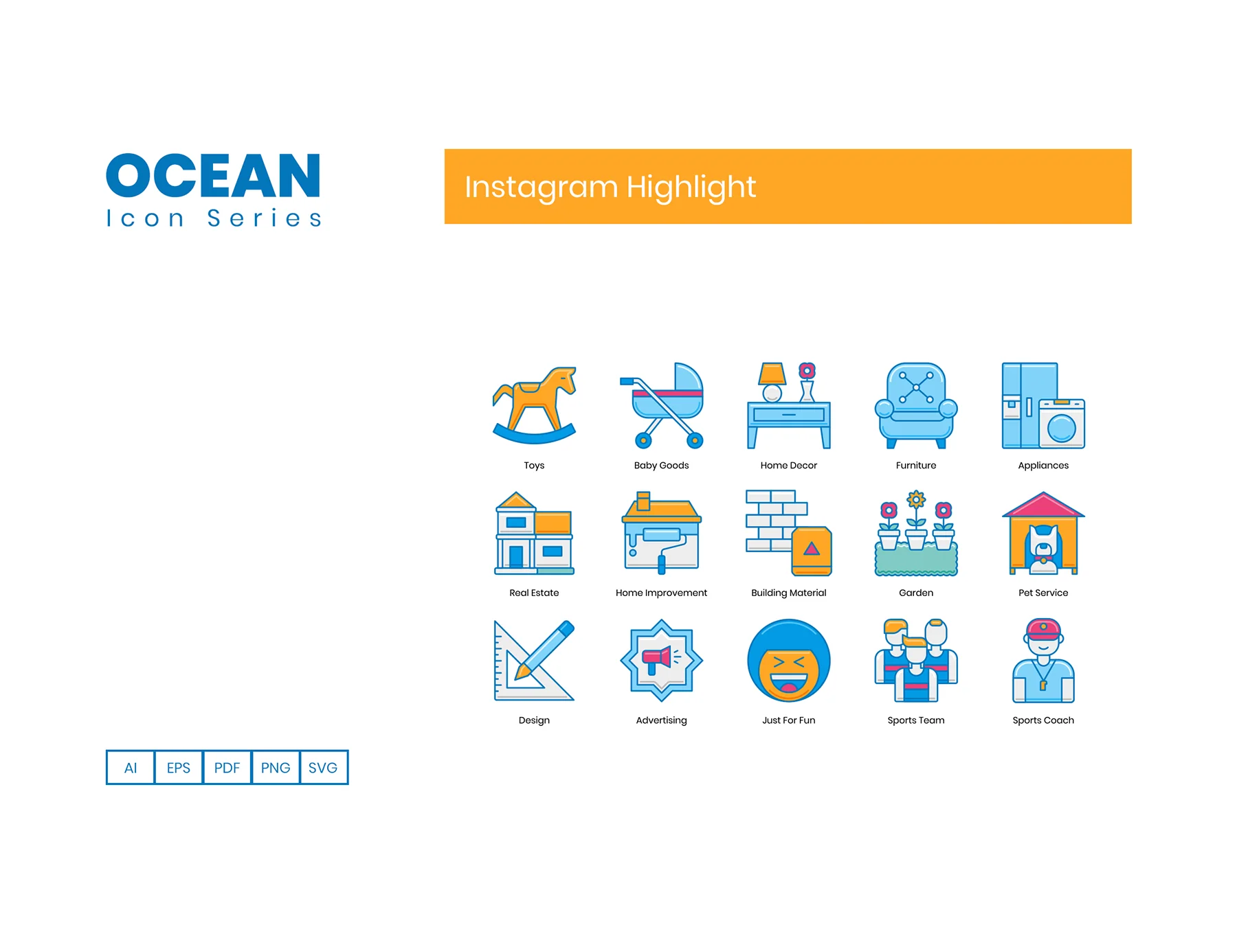 105 Instagram Highlight Cover Icons | Ocean Series 6