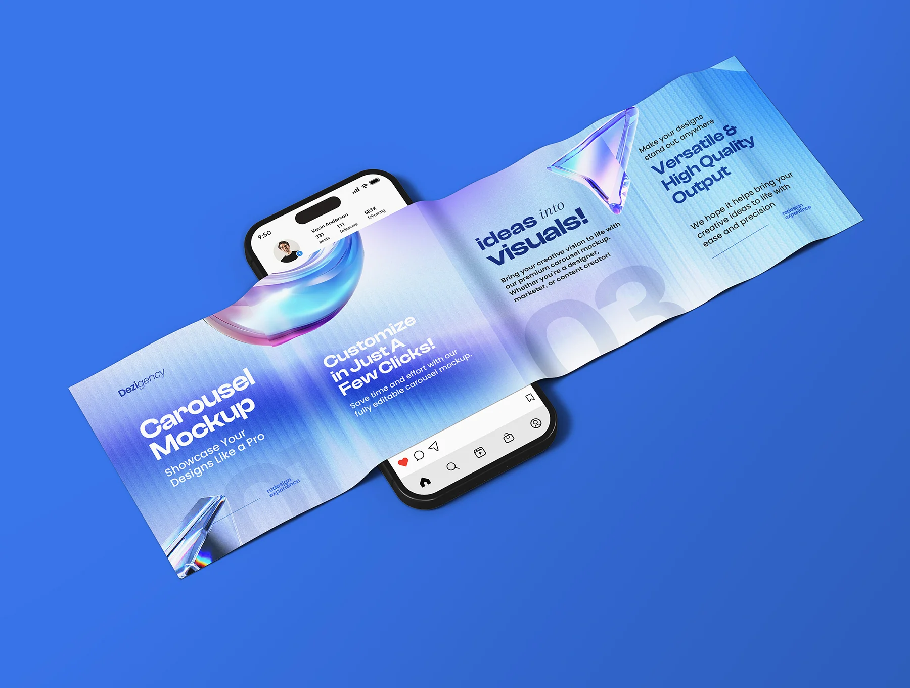 Instagram Post Carousel Mockup Set - 08 Scene 3