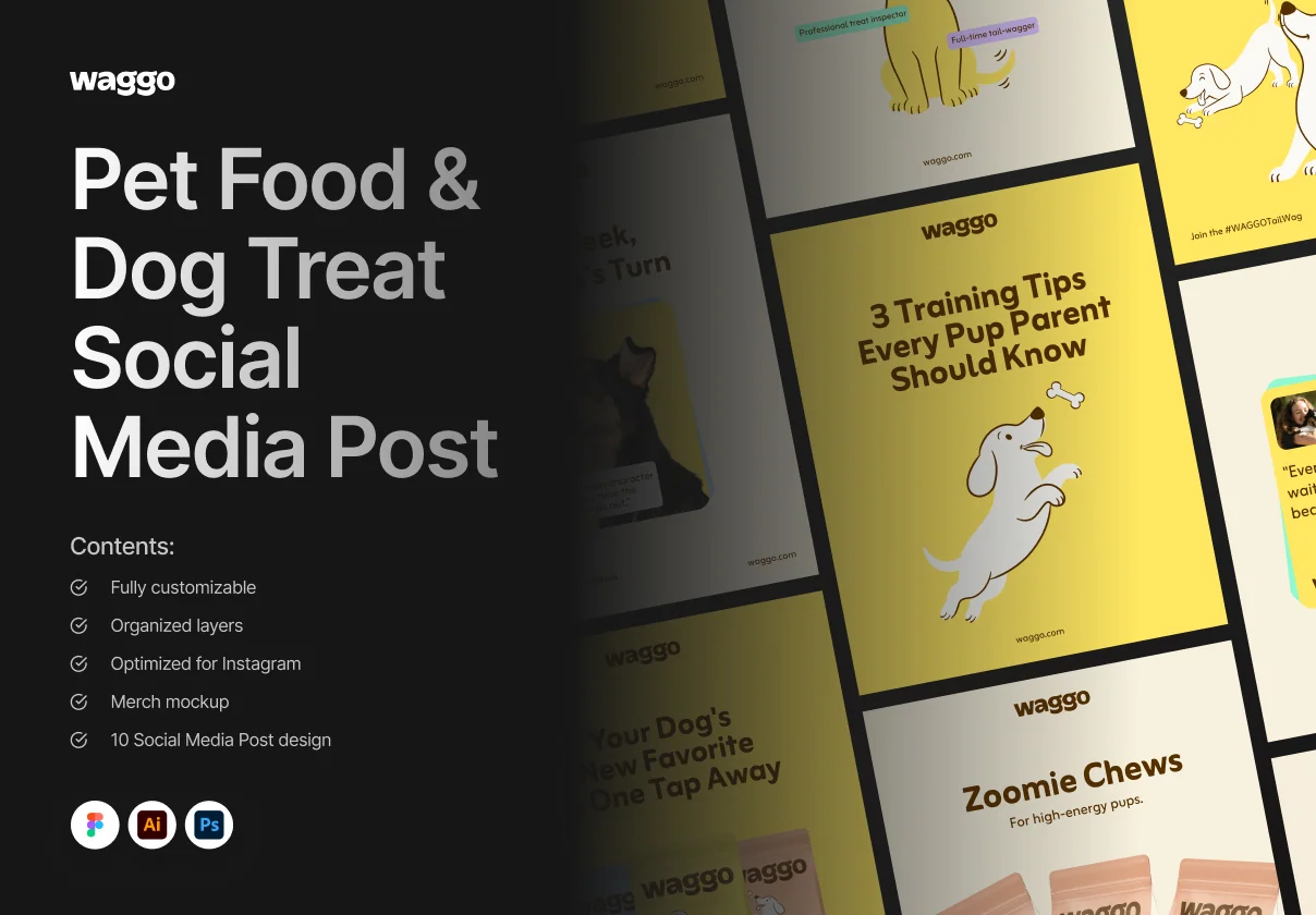 Instagram Social Media Template Pet Food & Dog Treat