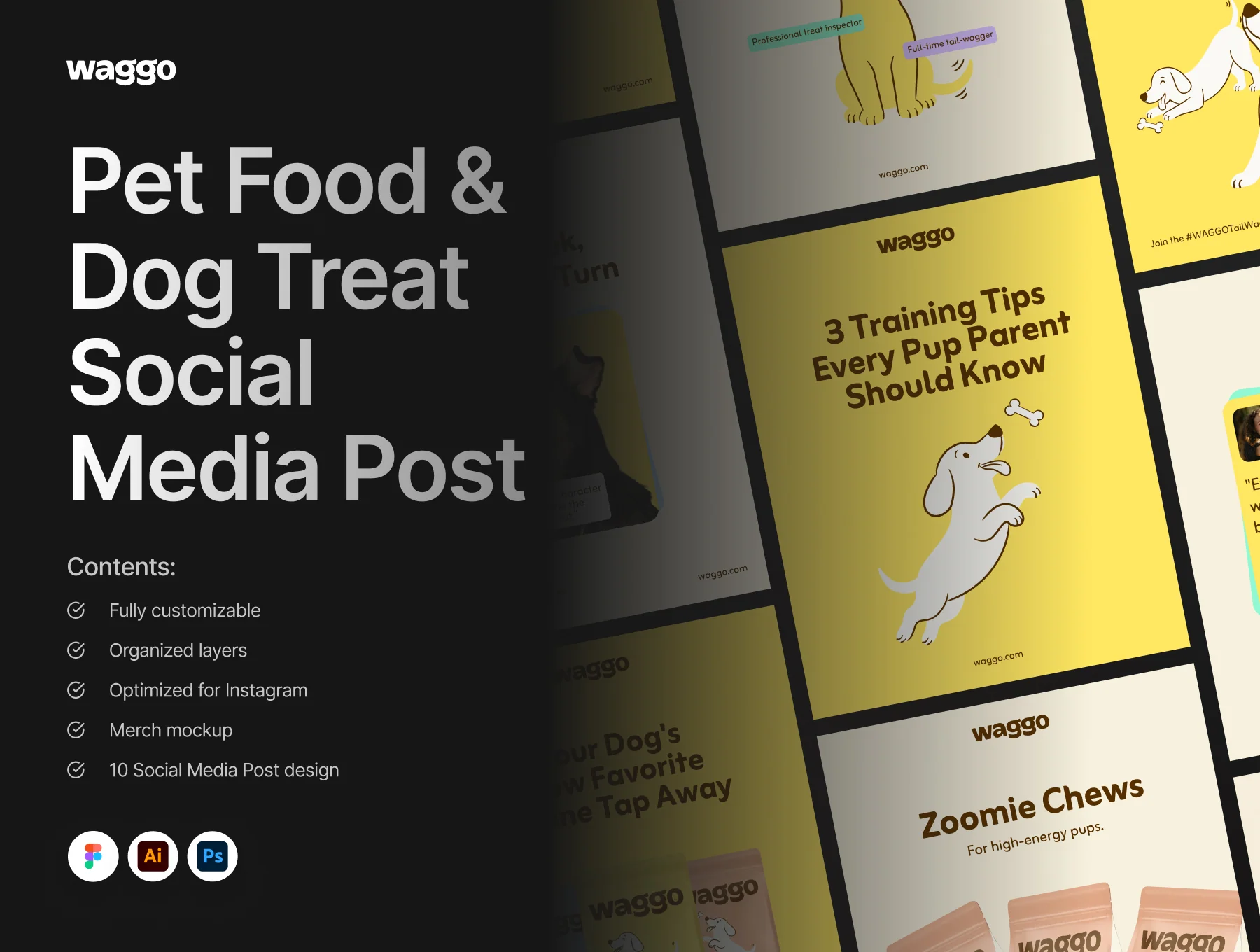 Instagram Social Media Template Pet Food & Dog Treat