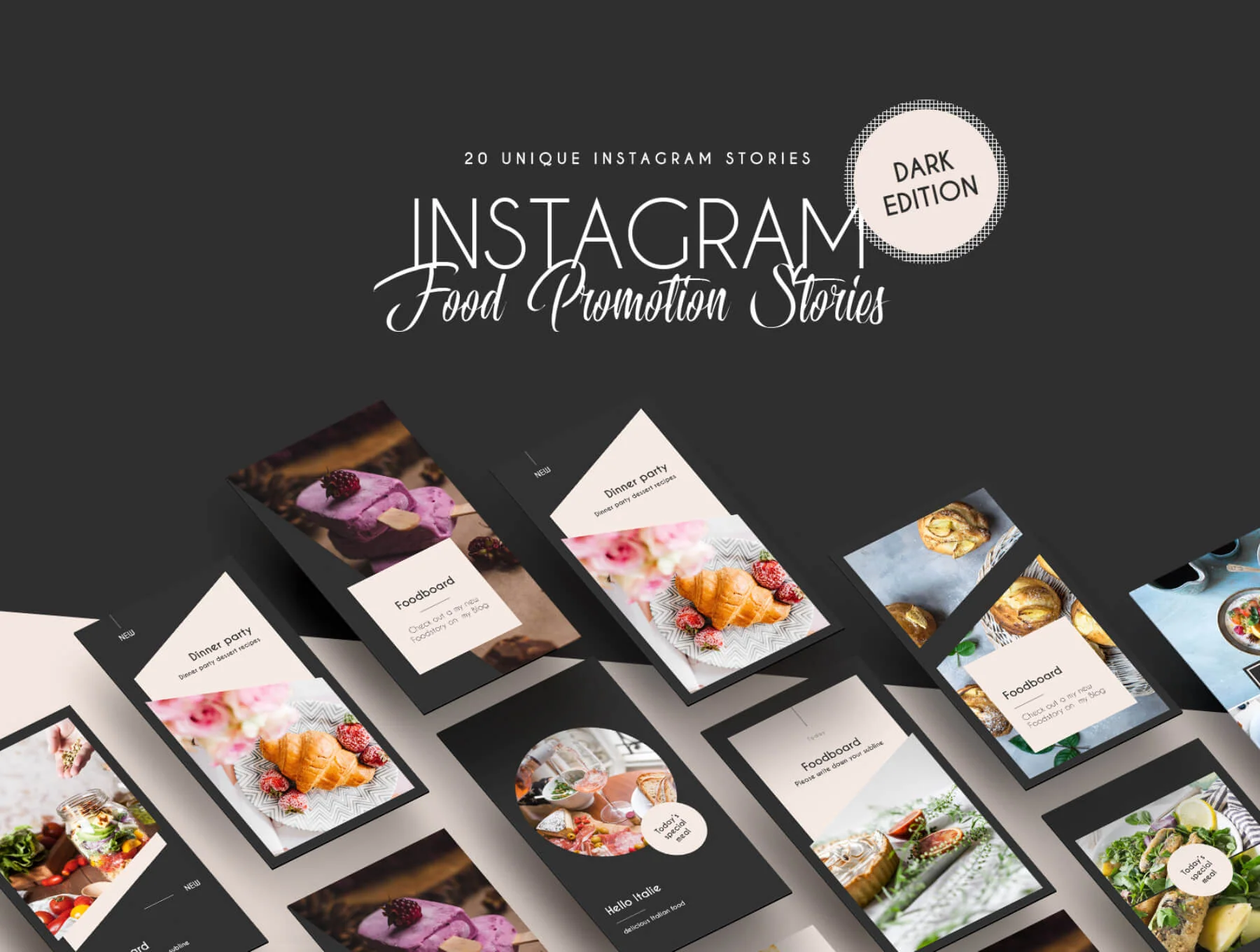 Instagram Stories Template Dark