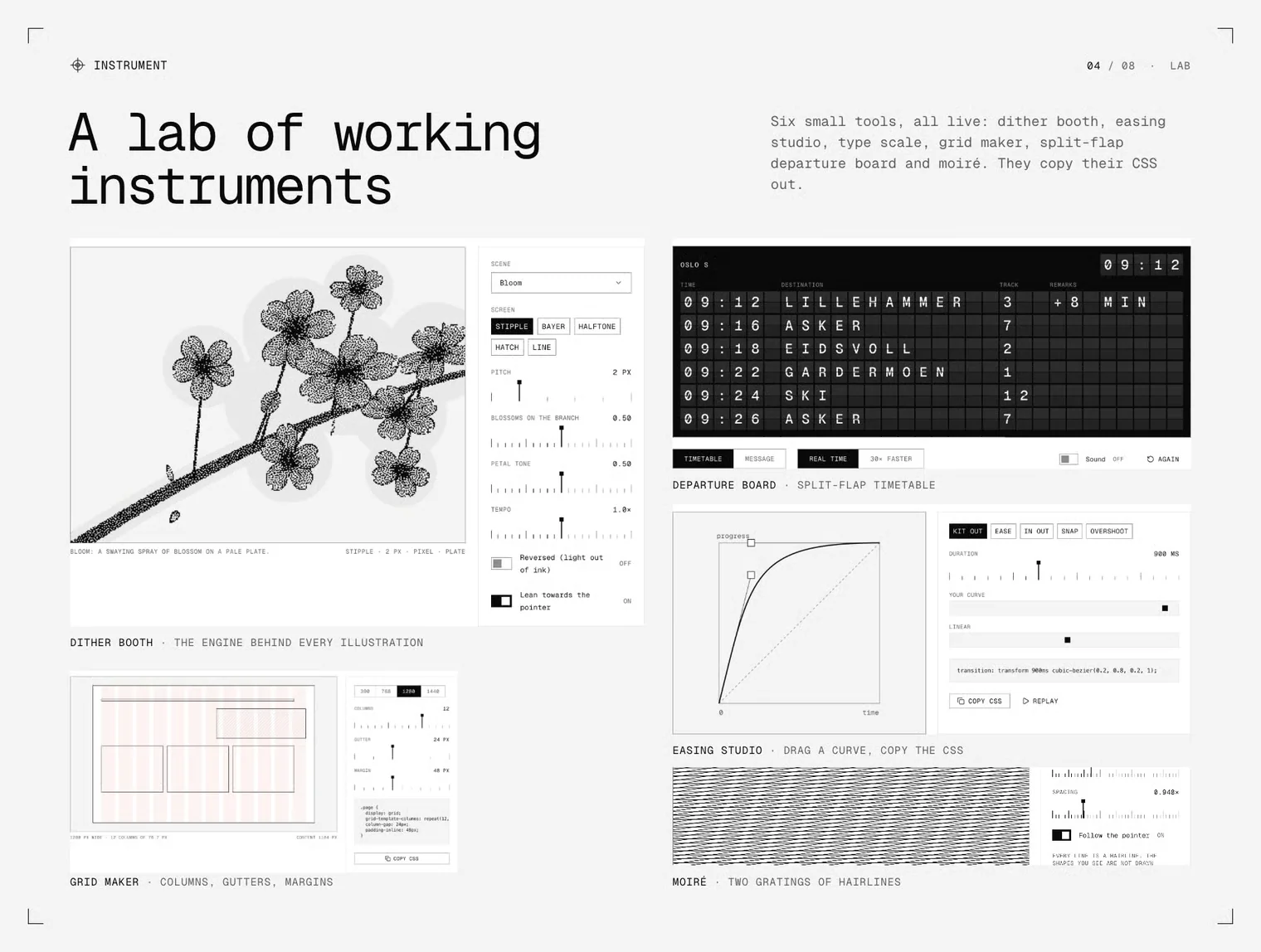 Instrument — Portfolio Website Template 3