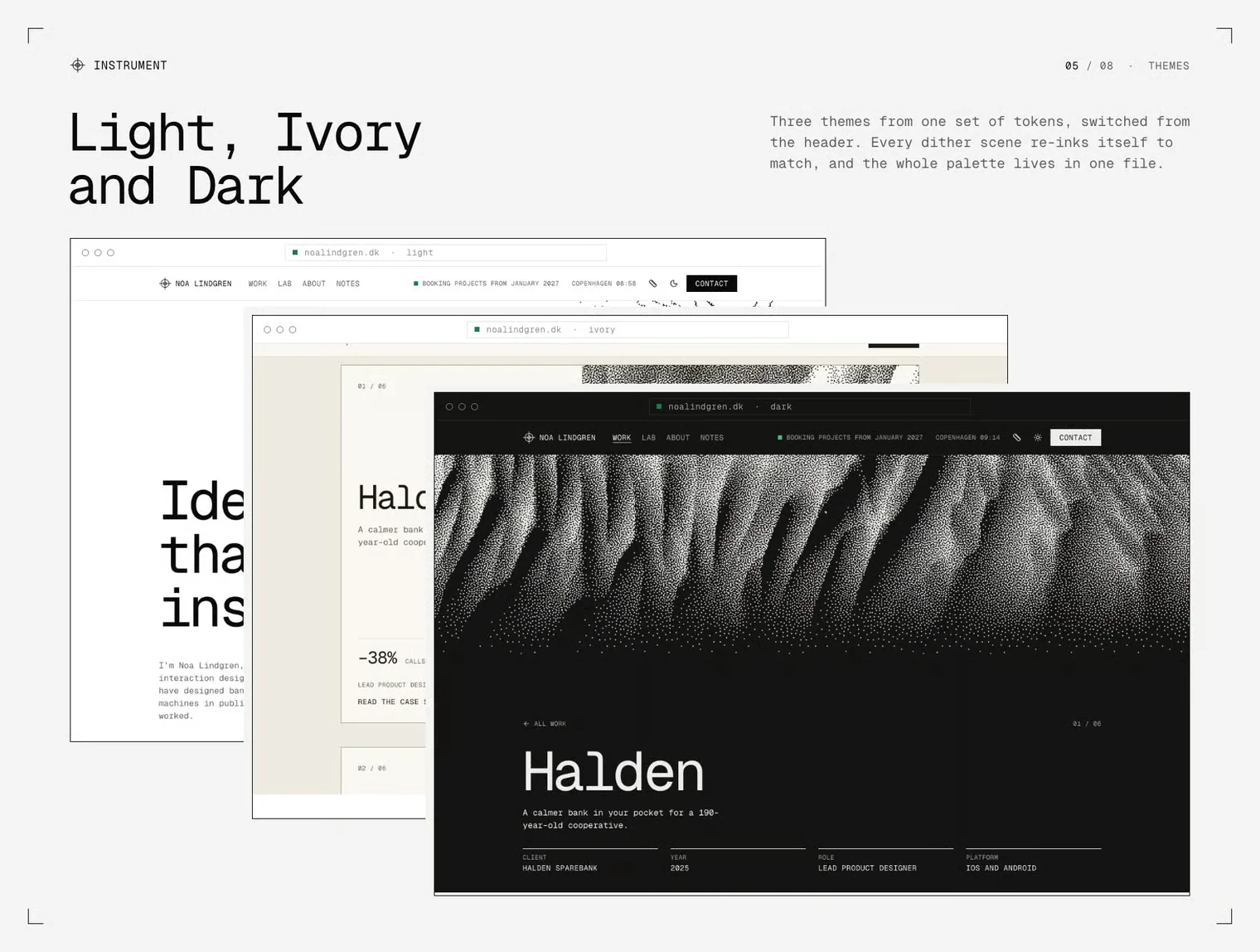 Instrument — Portfolio Website Template 4
