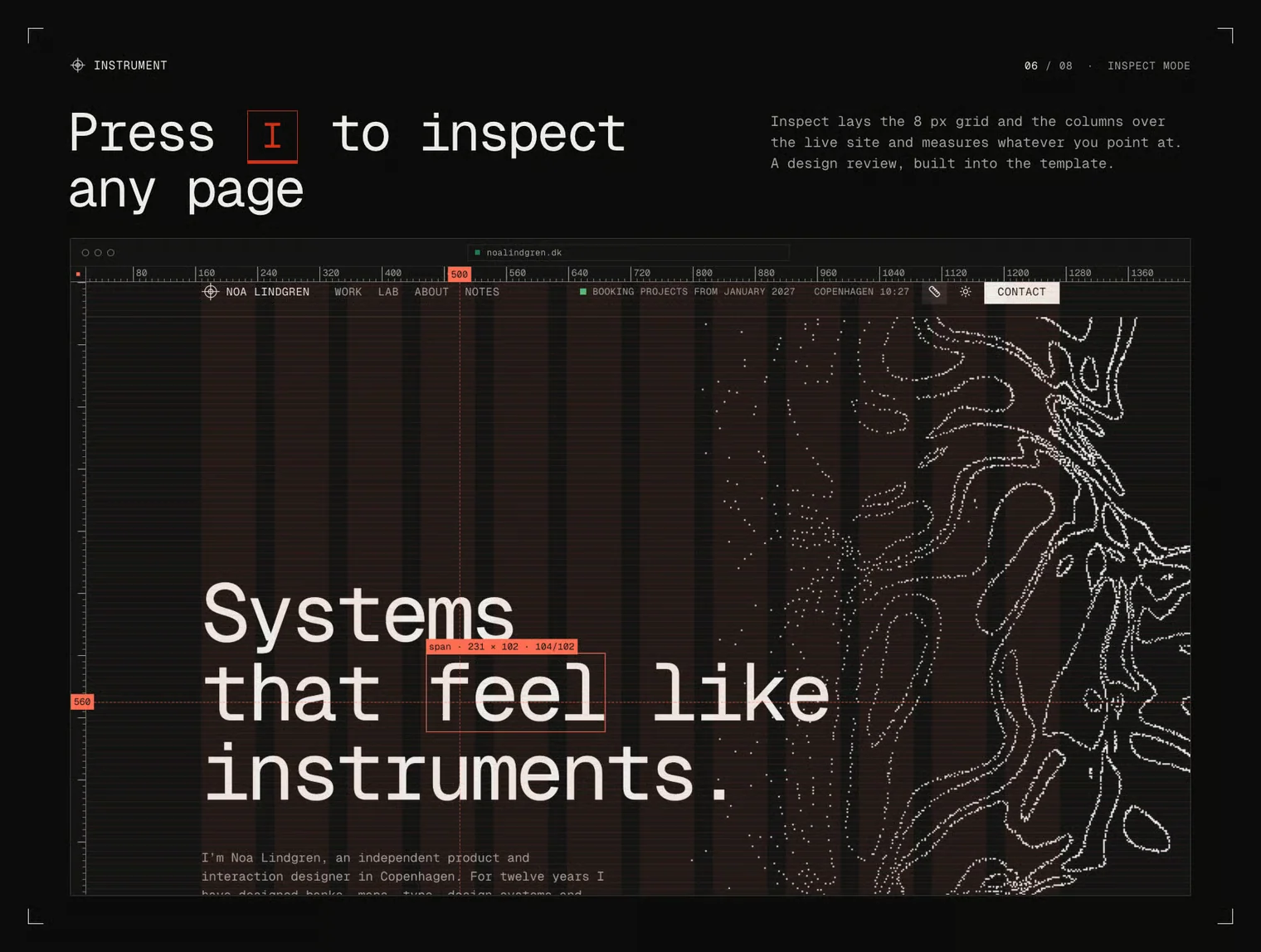 Instrument — Portfolio Website Template 5