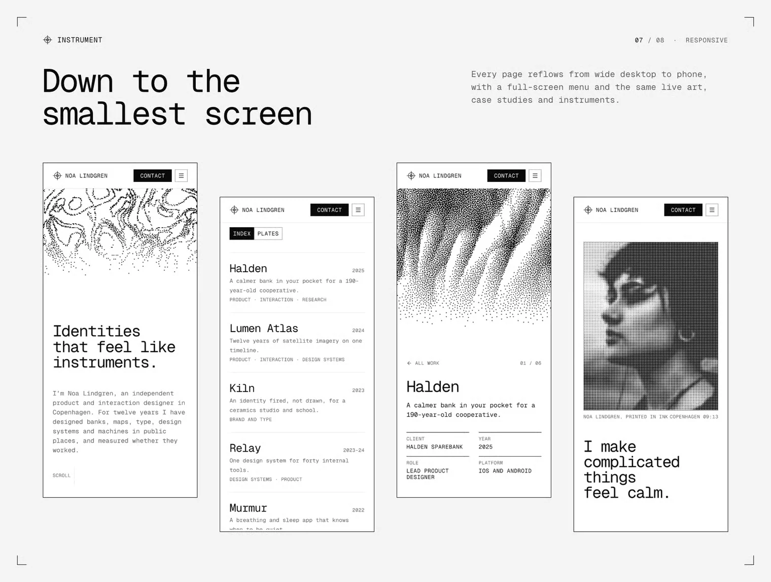 Instrument — Portfolio Website Template 6