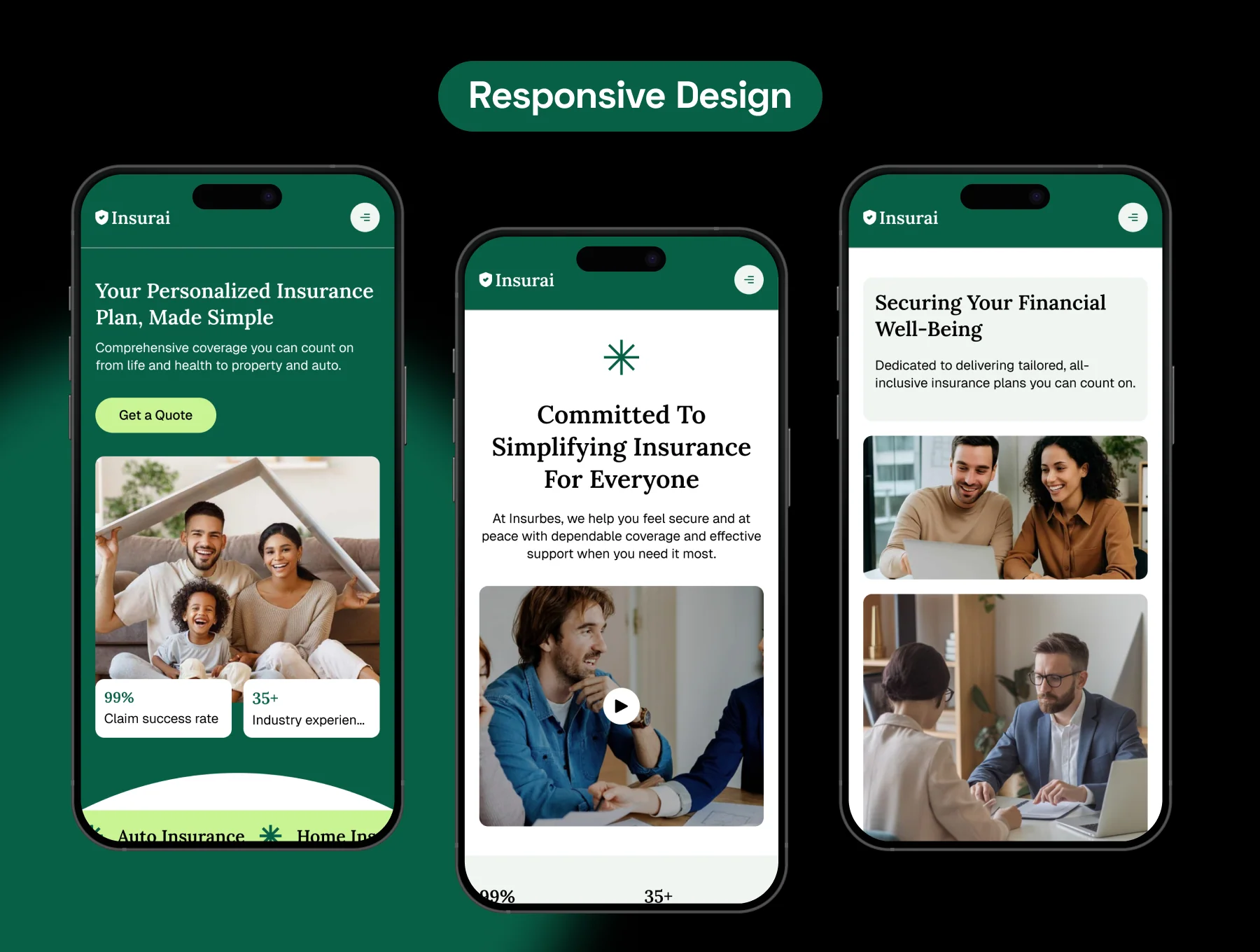 Insurance Website Design Template UI Kit 7