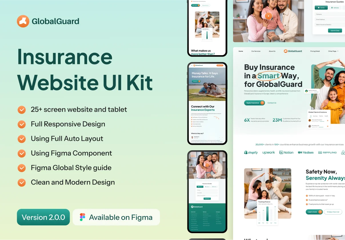 GlobalGuard - Insurace Website UI Kit