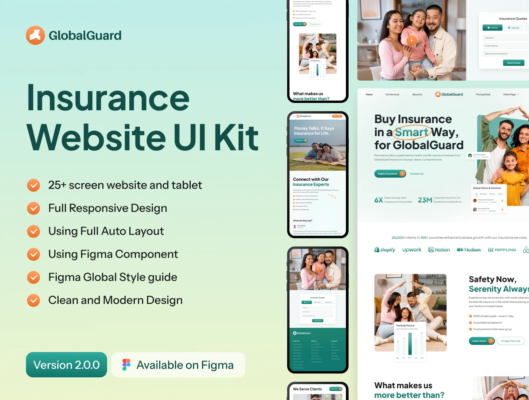 GlobalGuard - Insurace Website UI Kit