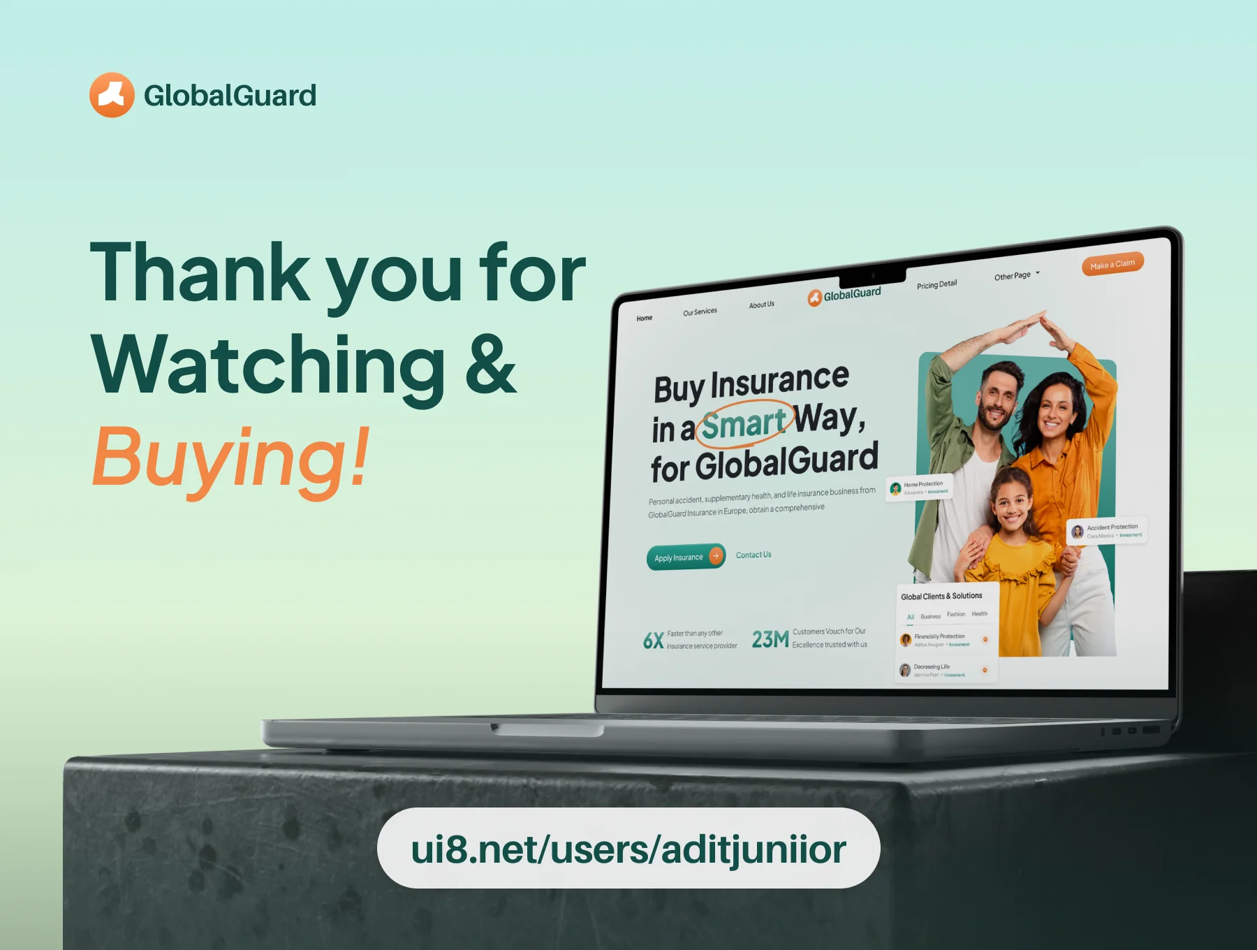 GlobalGuard -  Insurace Website UI Kit 8