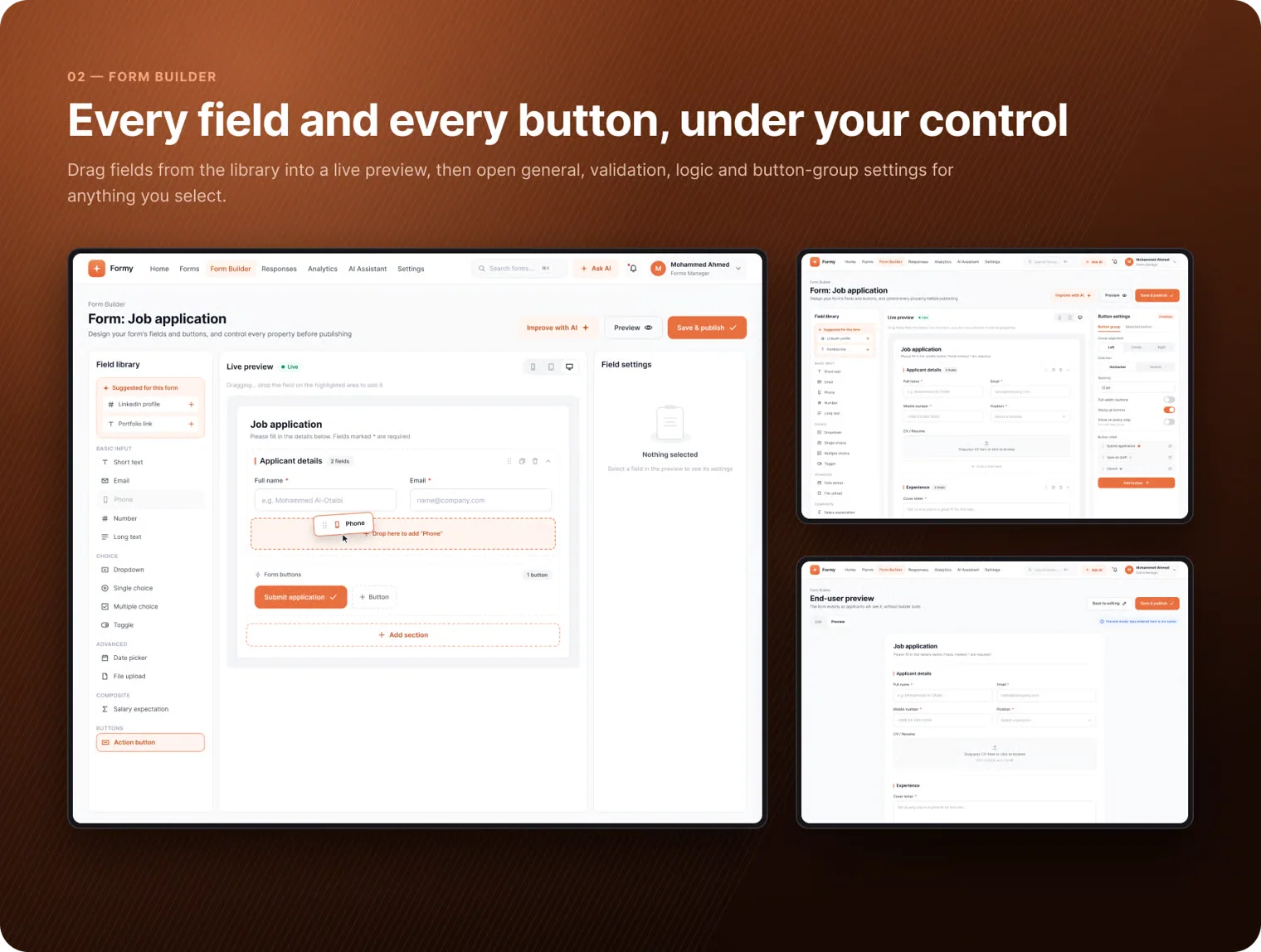 Formy — AI SaaS Form Builder UI Kit 3