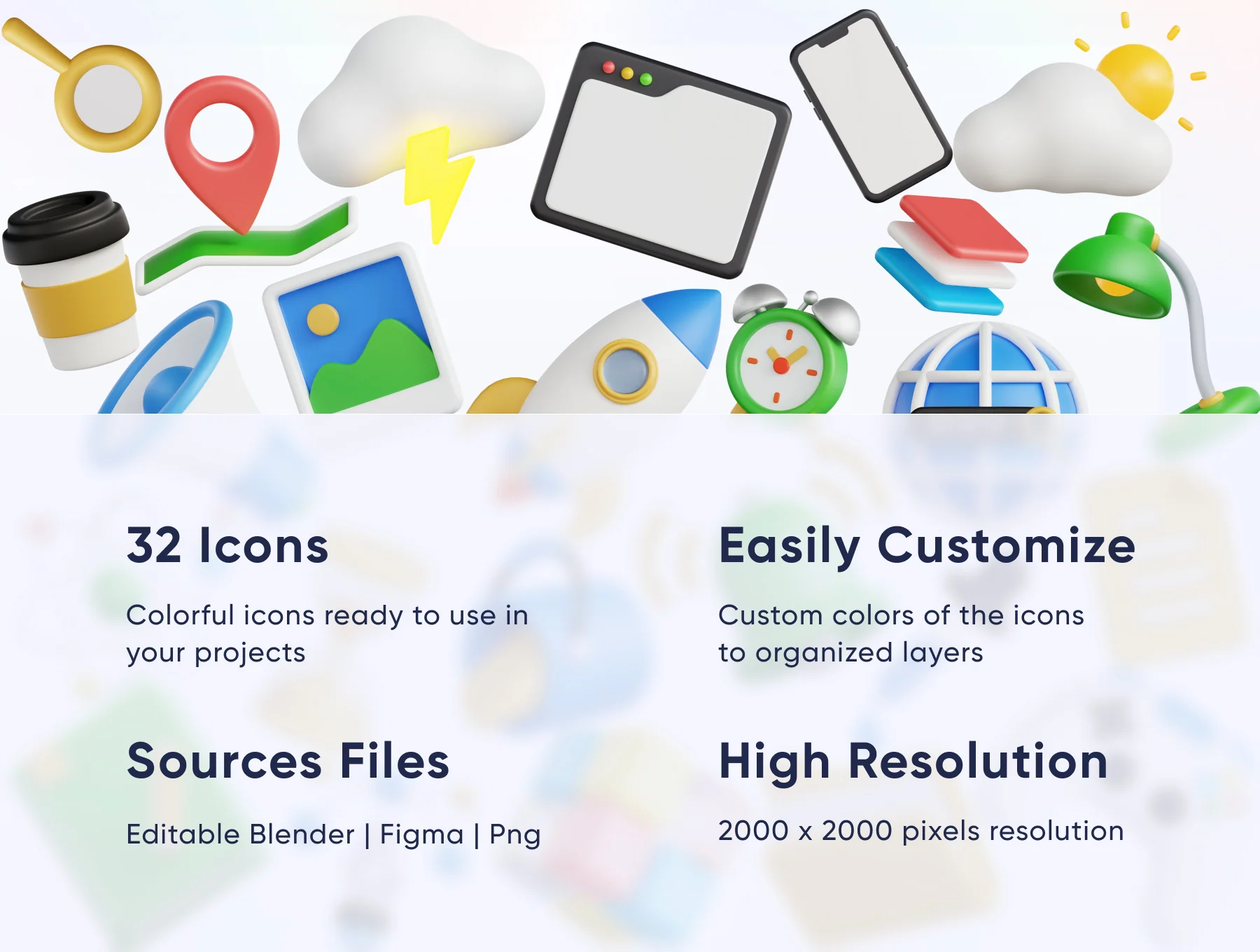 Interface 3D Icon Assets 2