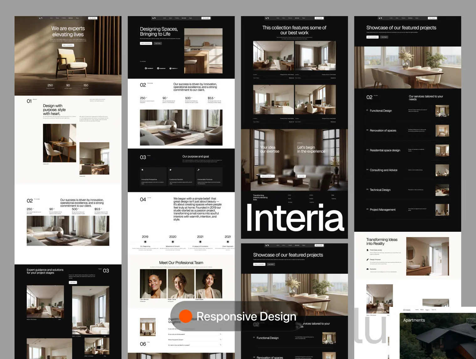 Interior Design & Architecture Website Template UI Kit 3