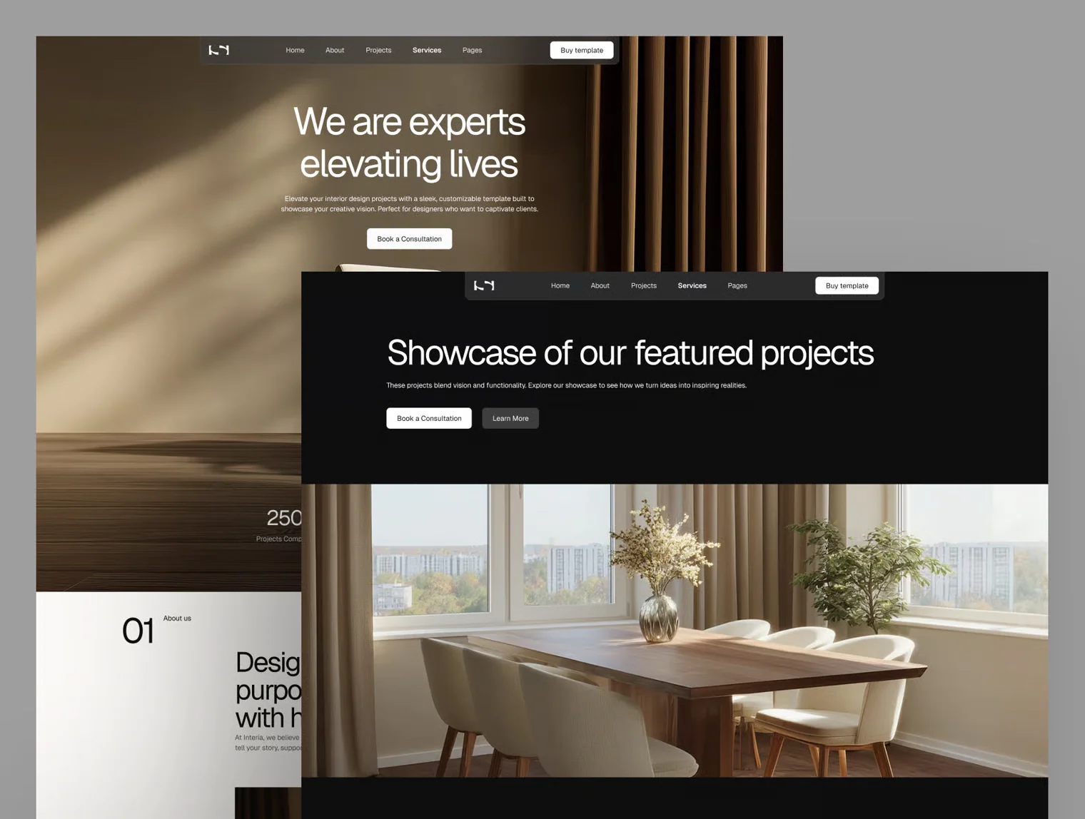 Interior Design & Architecture Website Template UI Kit 5