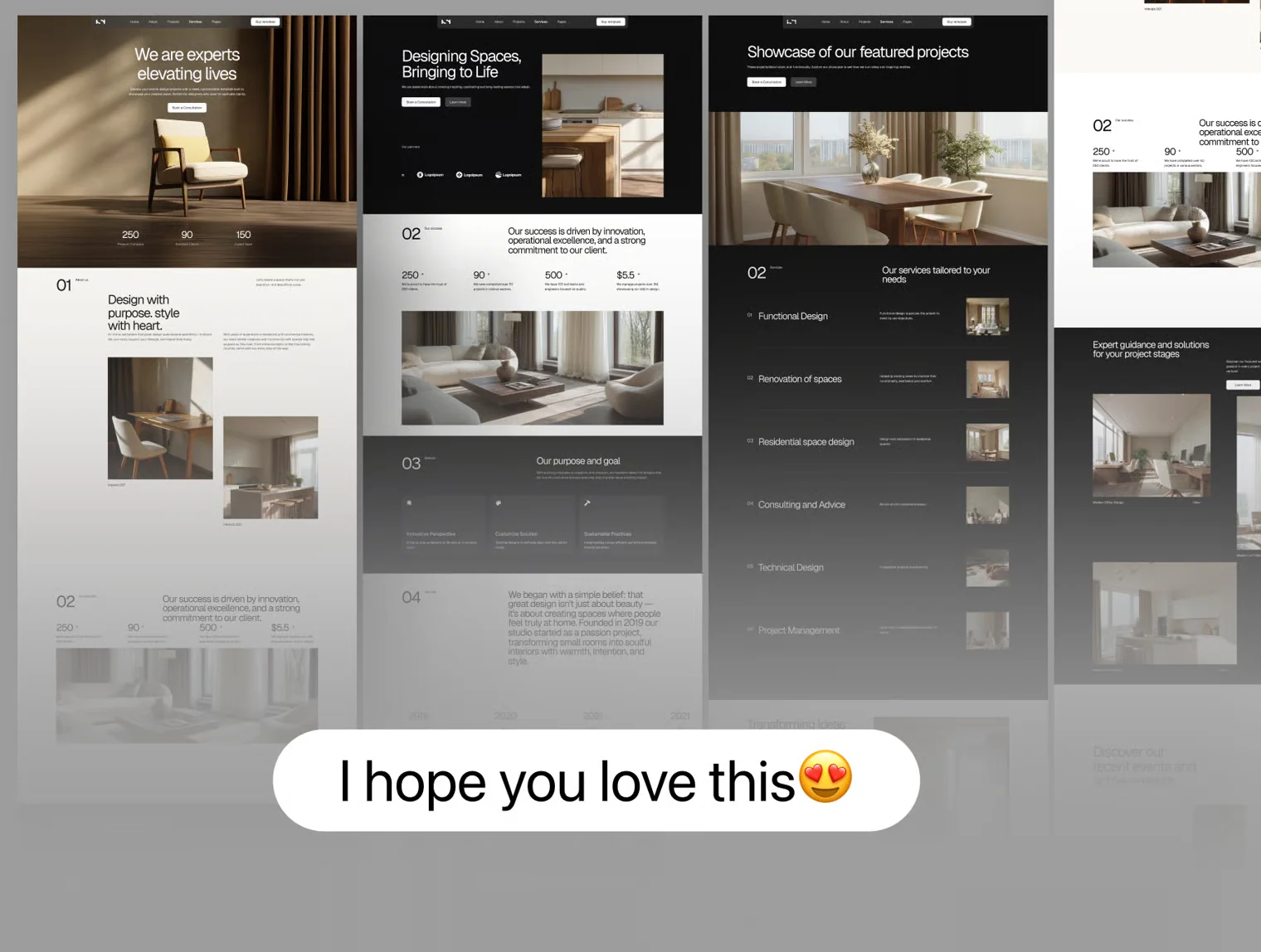 Interior Design & Architecture Website Template UI Kit 6