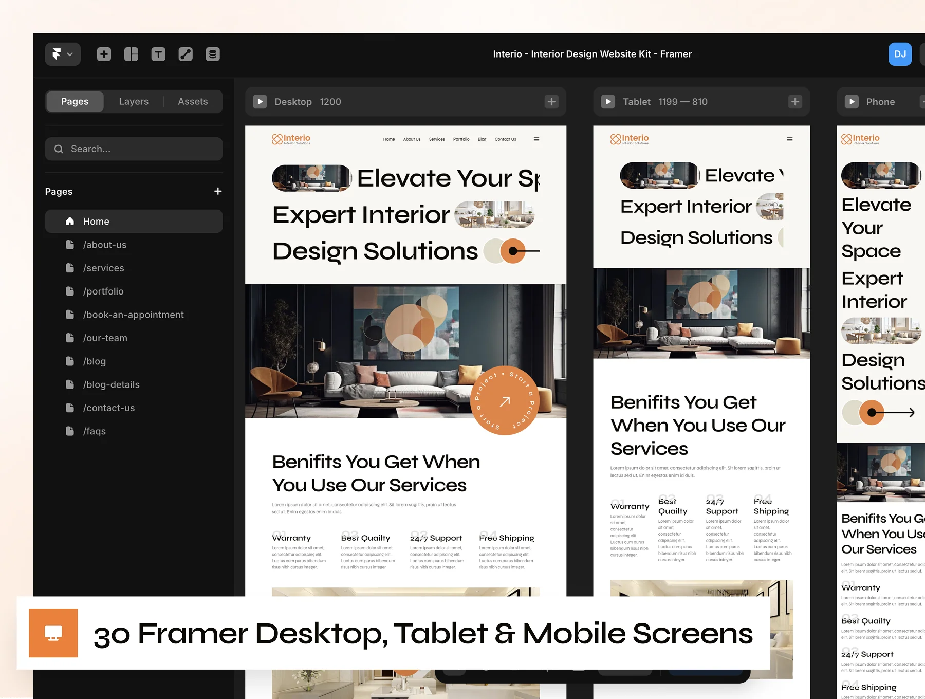 Interio - Interior Design Website Framer Template 8
