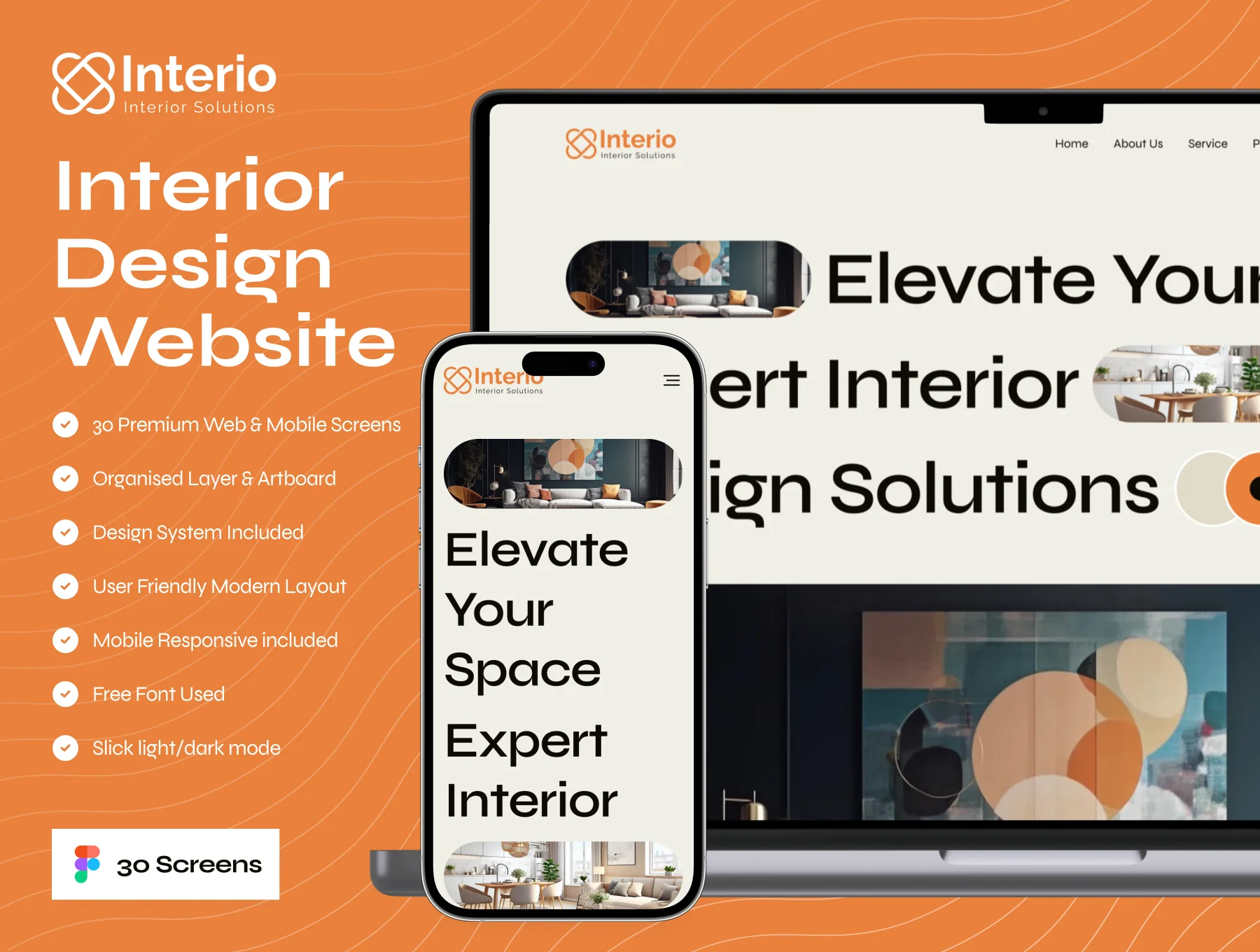 Interio - Interior Design Website UI Kit